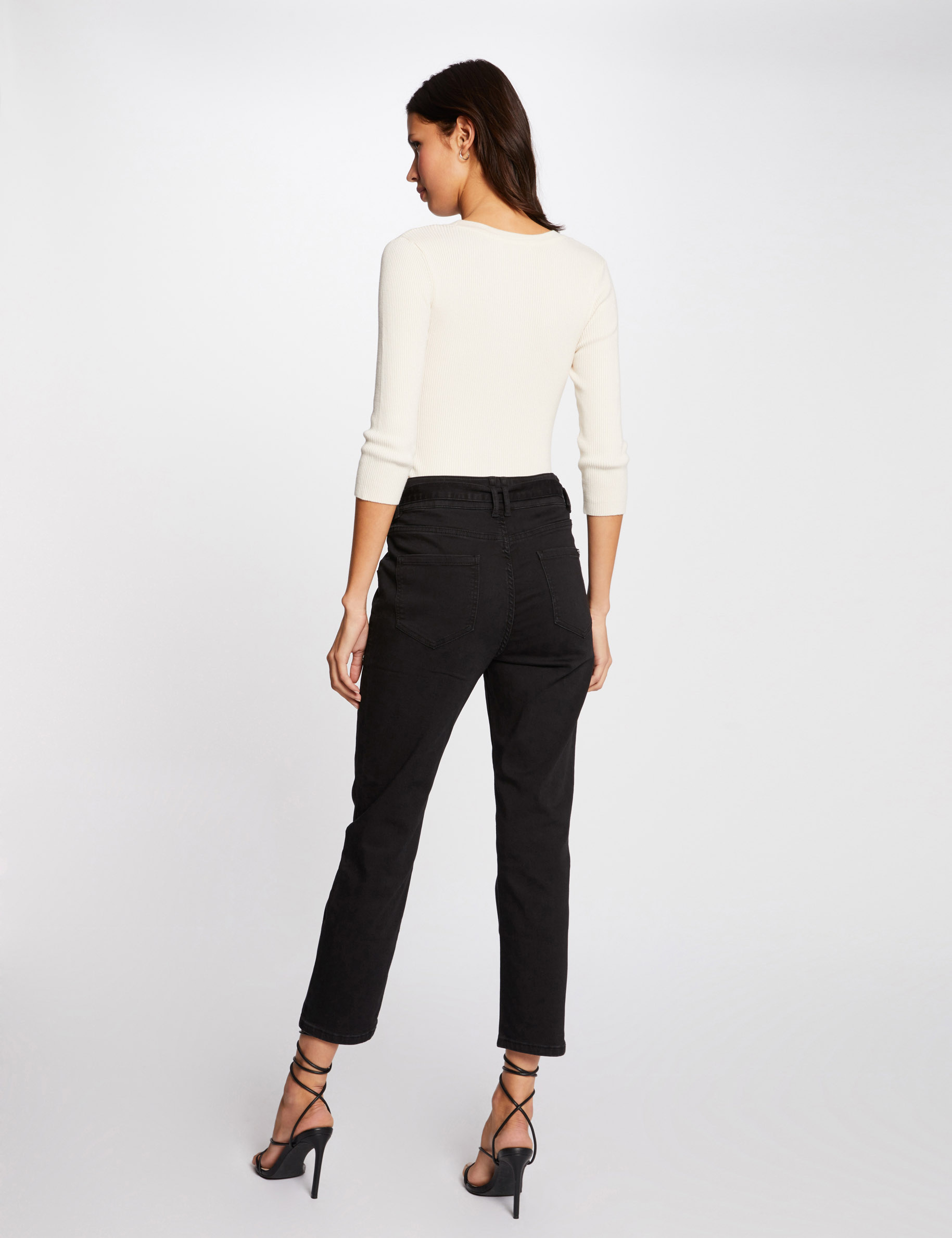 pull manches 34 boutonne ivoire femme Pull manches 3/4 boutonné ivoire femme