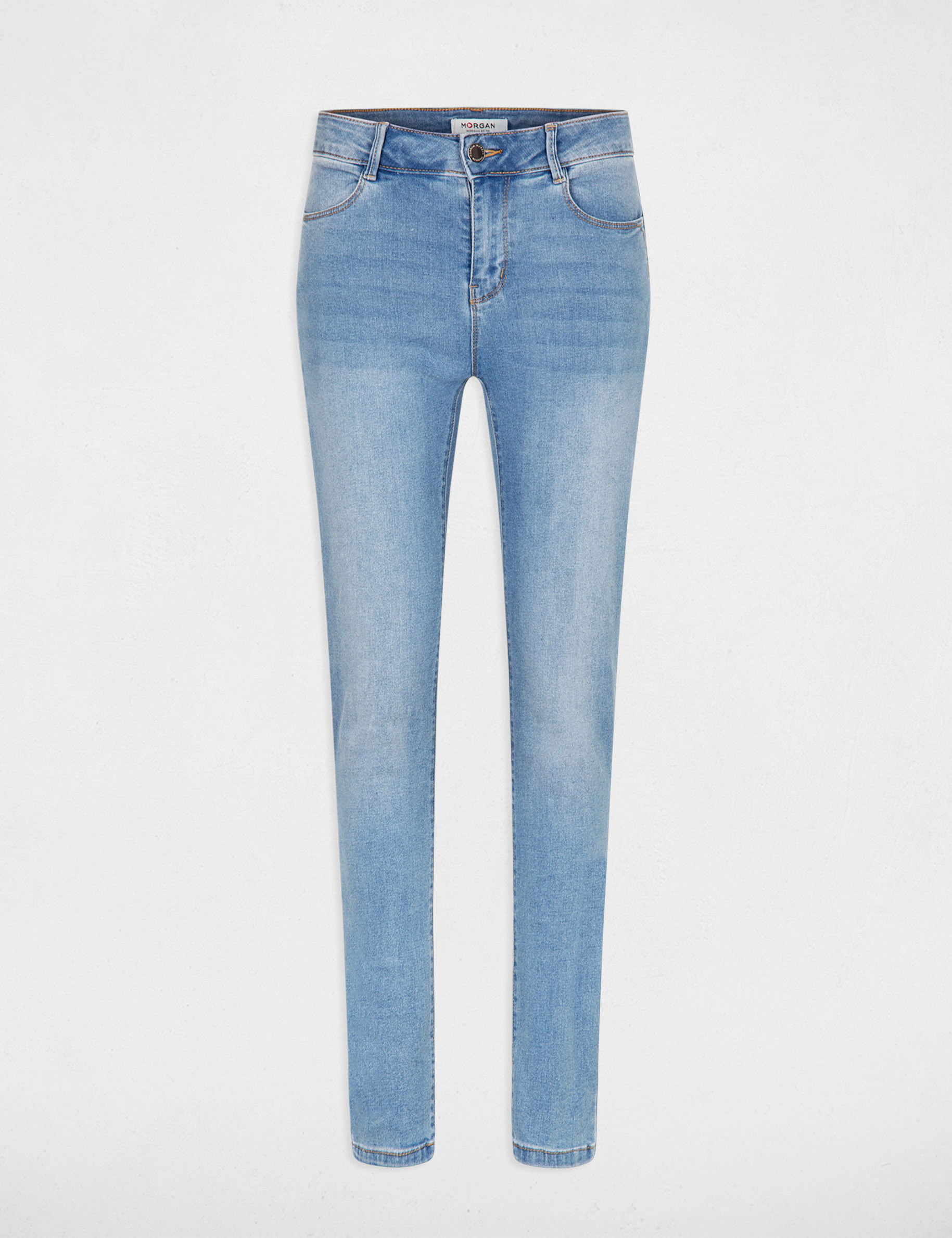 jeans slim taille standard denim bleach femme Jeans slim taille standard denim bleach femme
