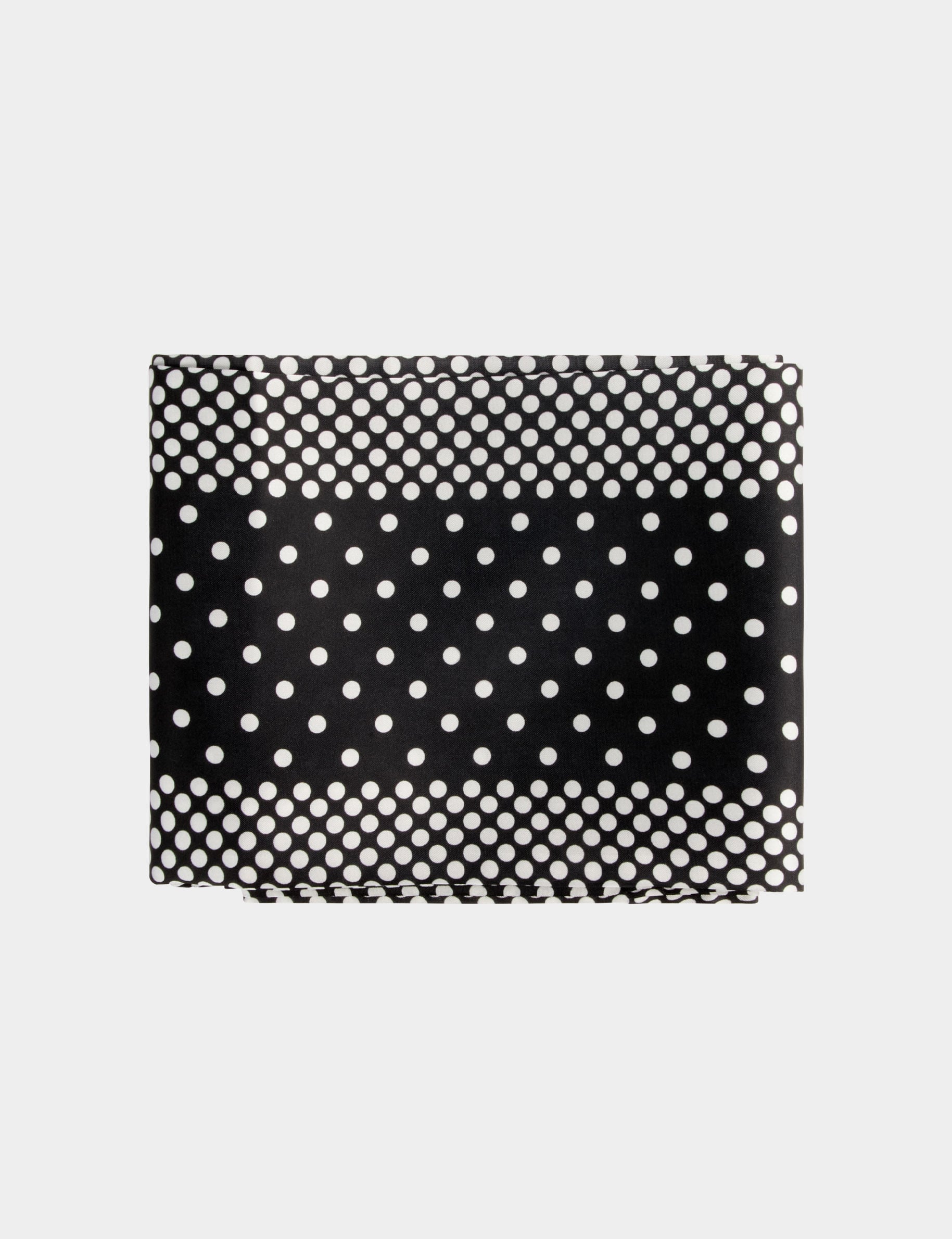 Foulard motif pois noir femme
