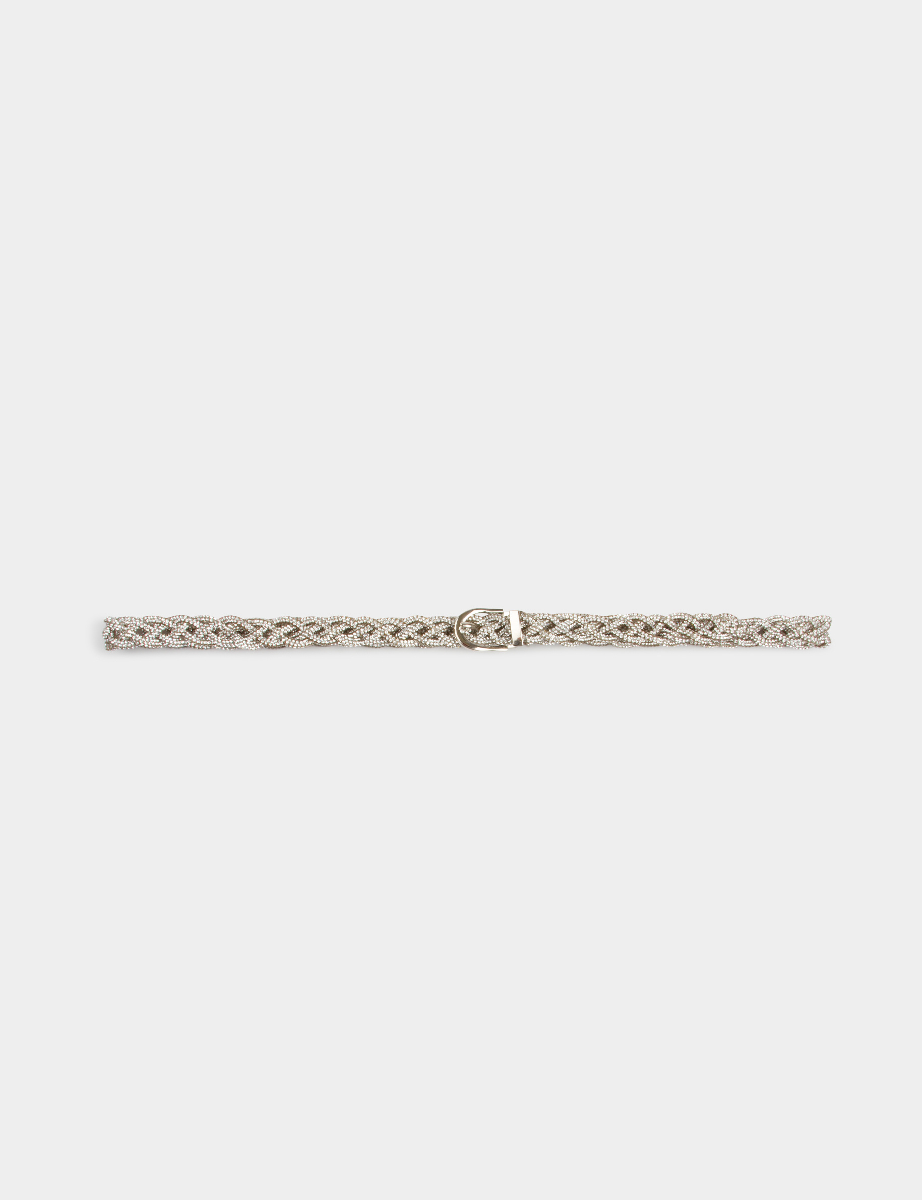 ceinture tressee strass couleur argent femme Ceinture tressée strass couleur argent femme