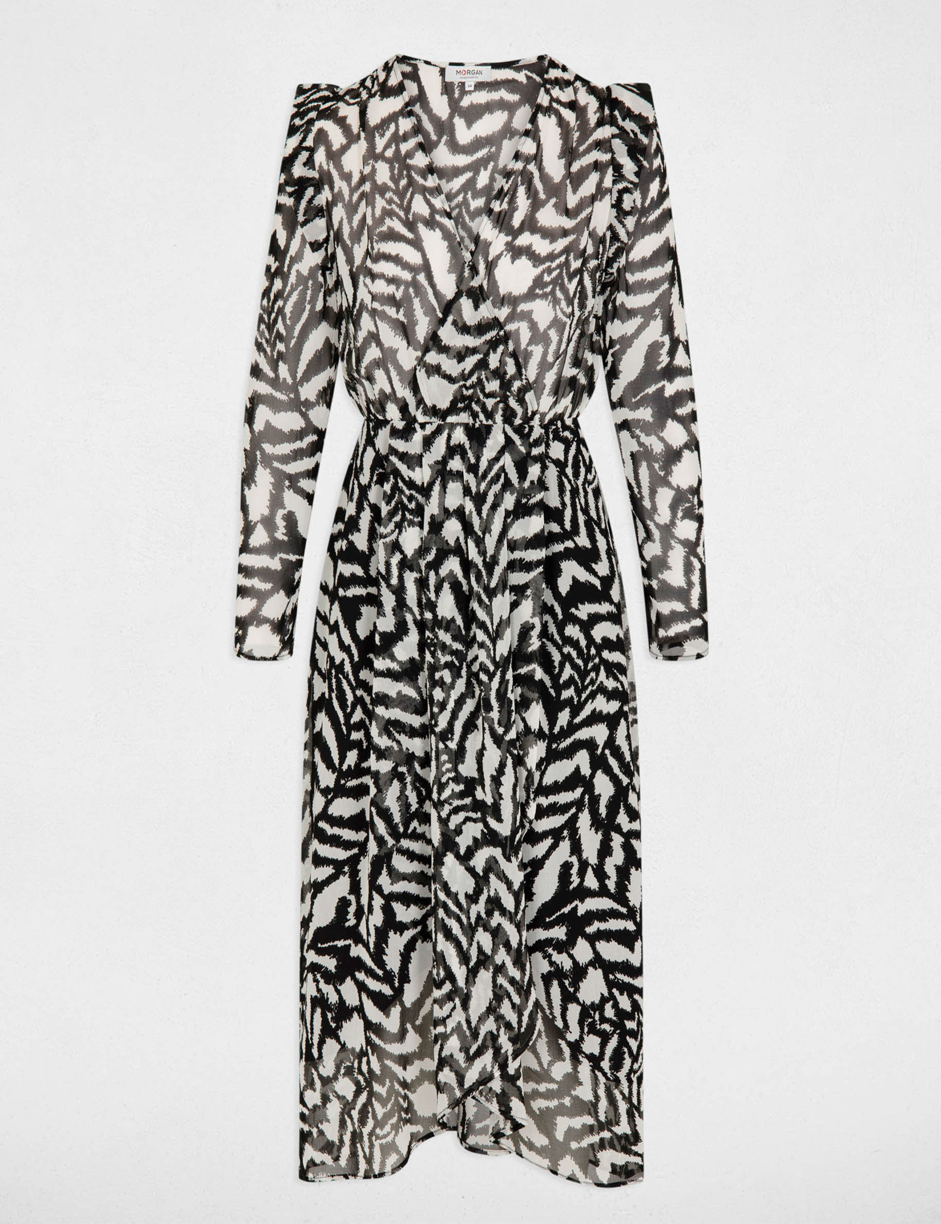 Robe longue imprim&eacute;e multico femme