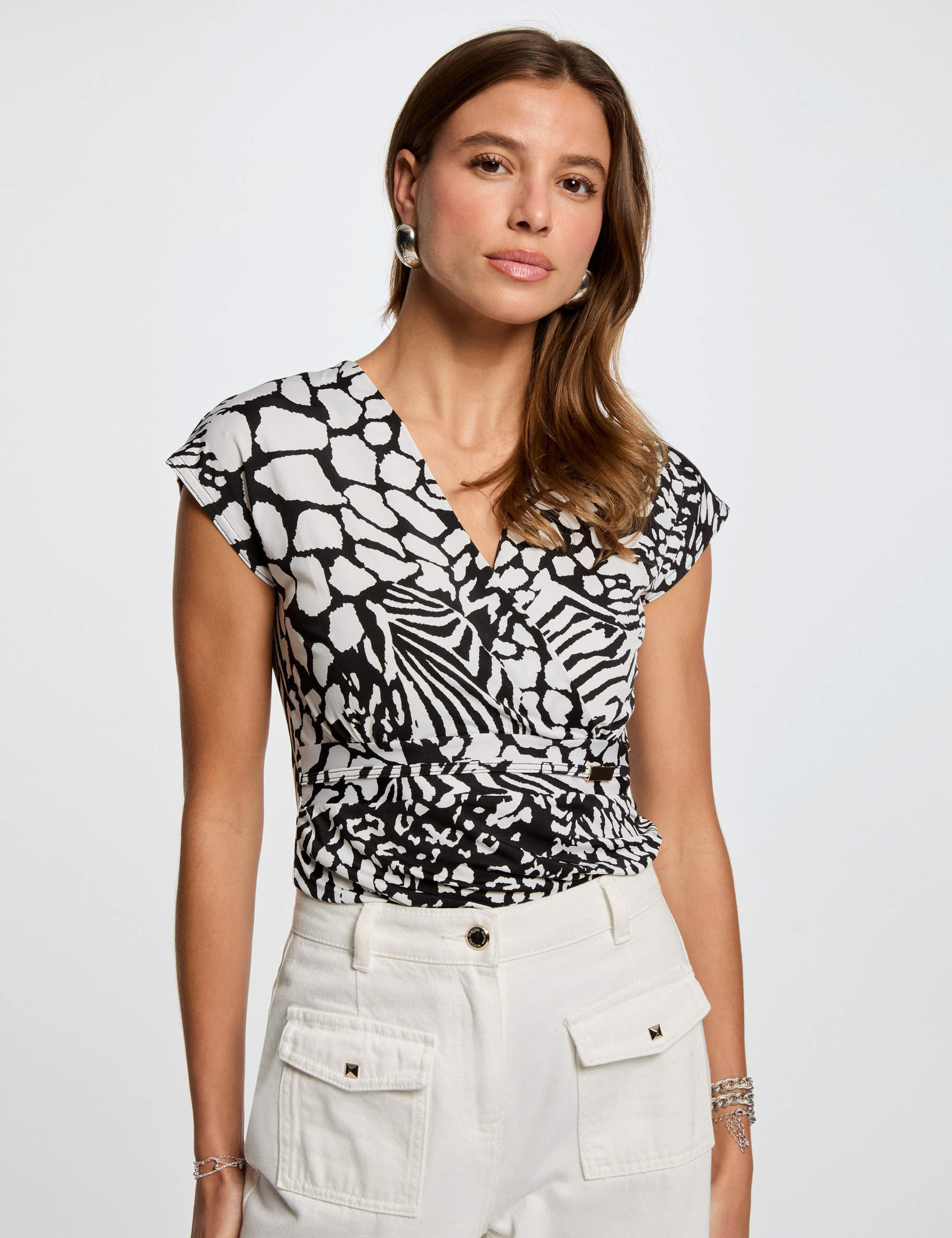 t shirt manches courtes blanc femme T-shirt manches courtes blanc femme