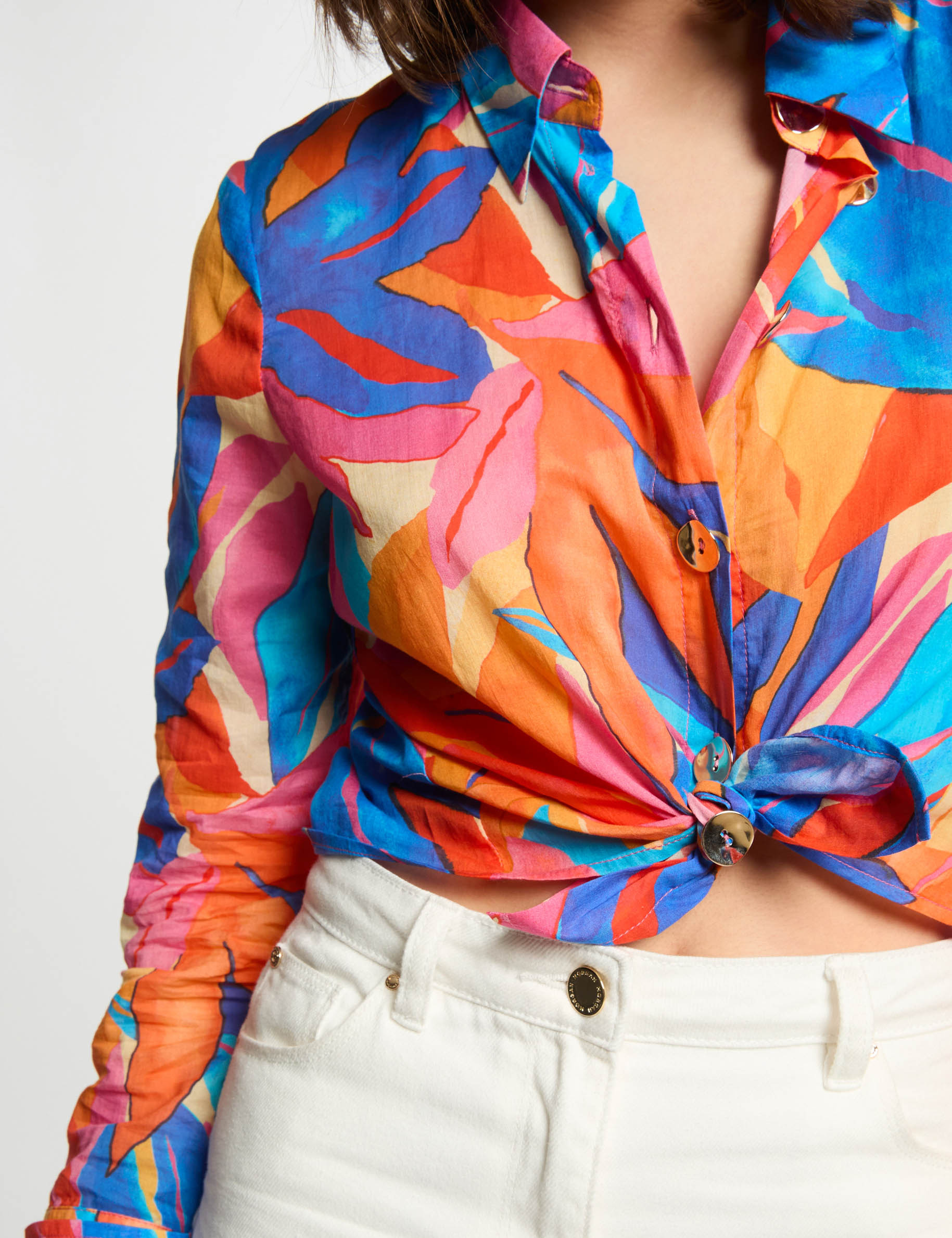 chemise manche longues multicolore femme Chemise manche longues multicolore femme