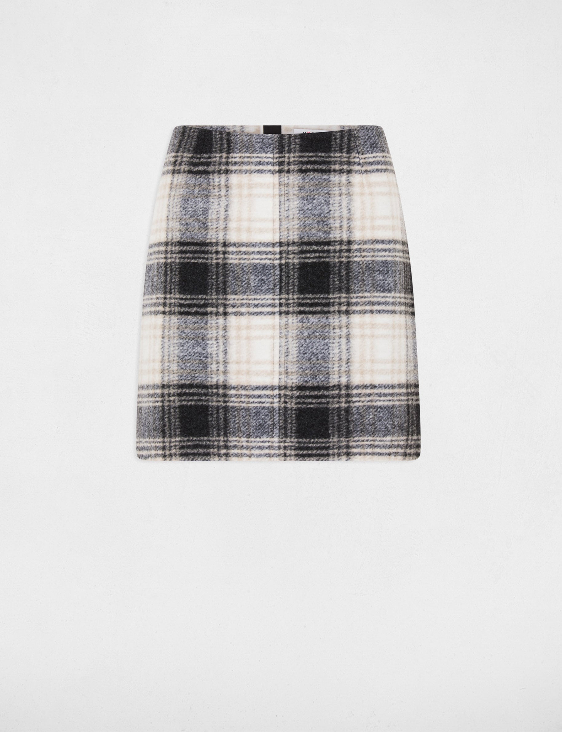 Jupe courte &agrave; carreaux multicolore femme