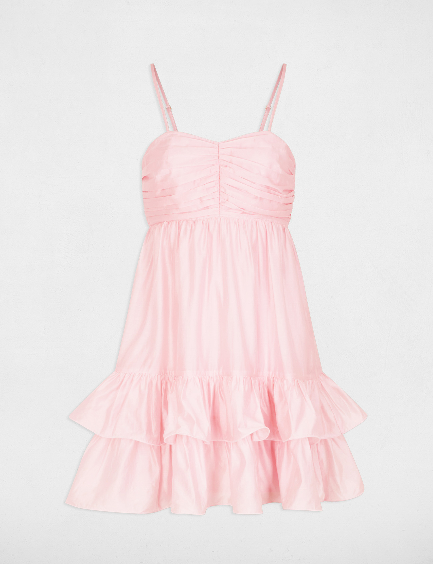 Robe courte en tulle rose pastel femme