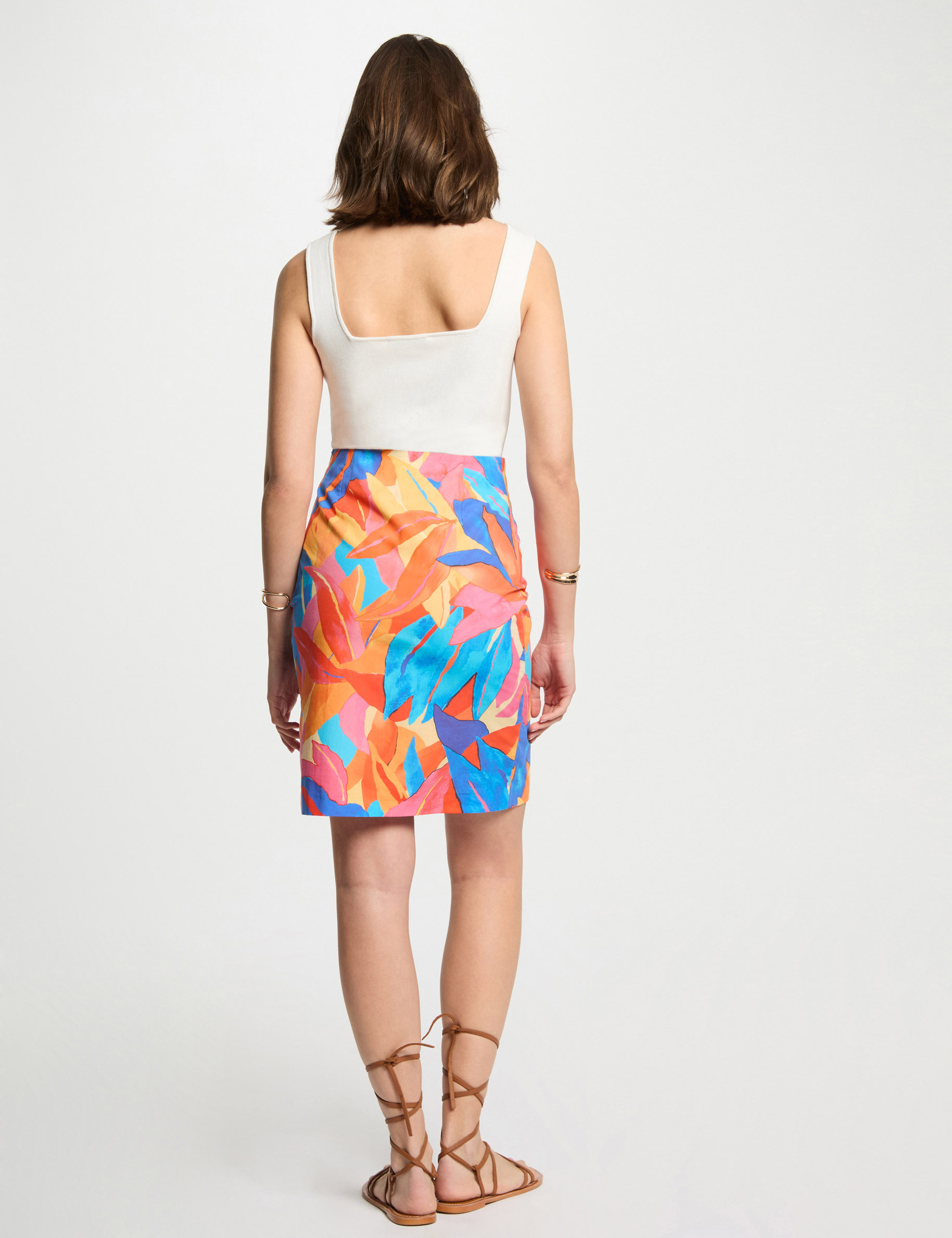 jupe ajustee imprimee multicolore femme Jupe ajustée imprimée multicolore femme