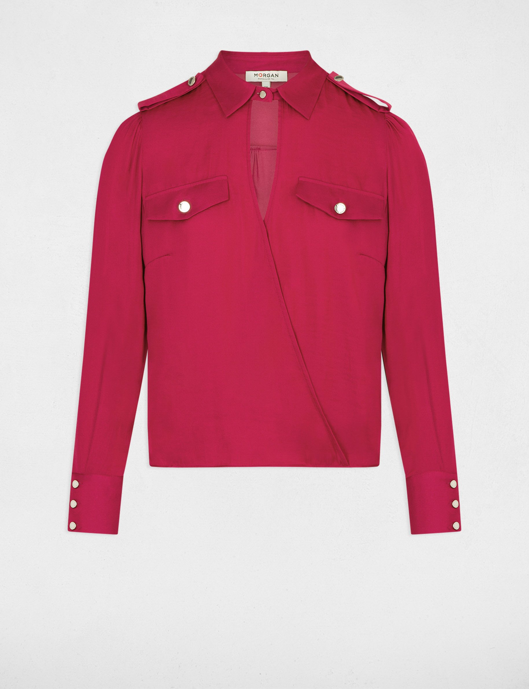 blouse manches longues rose fonce femme Blouse manches longues rose fonce femme