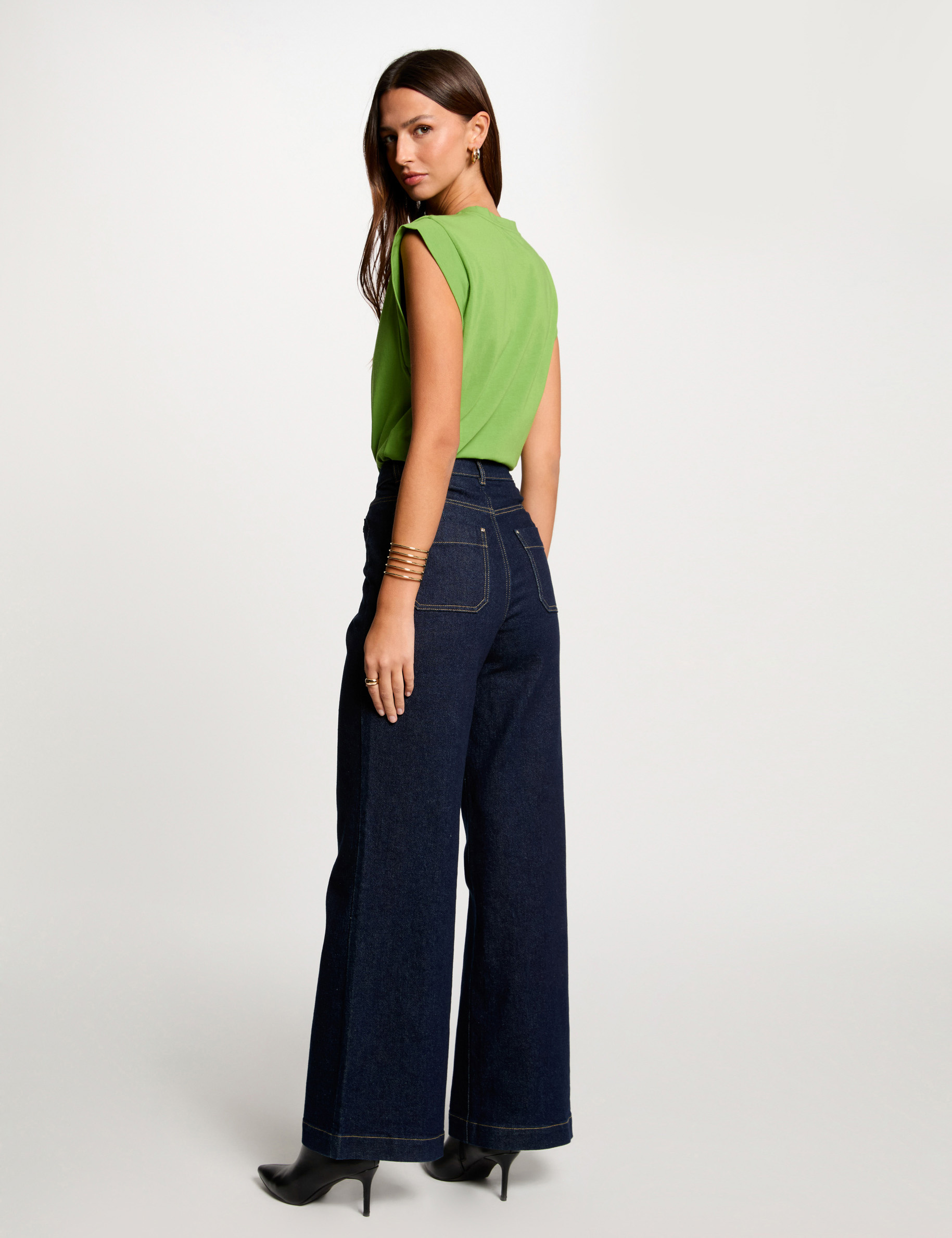 t shirt manches courtes vert anis femme T-shirt manches courtes vert anis femme