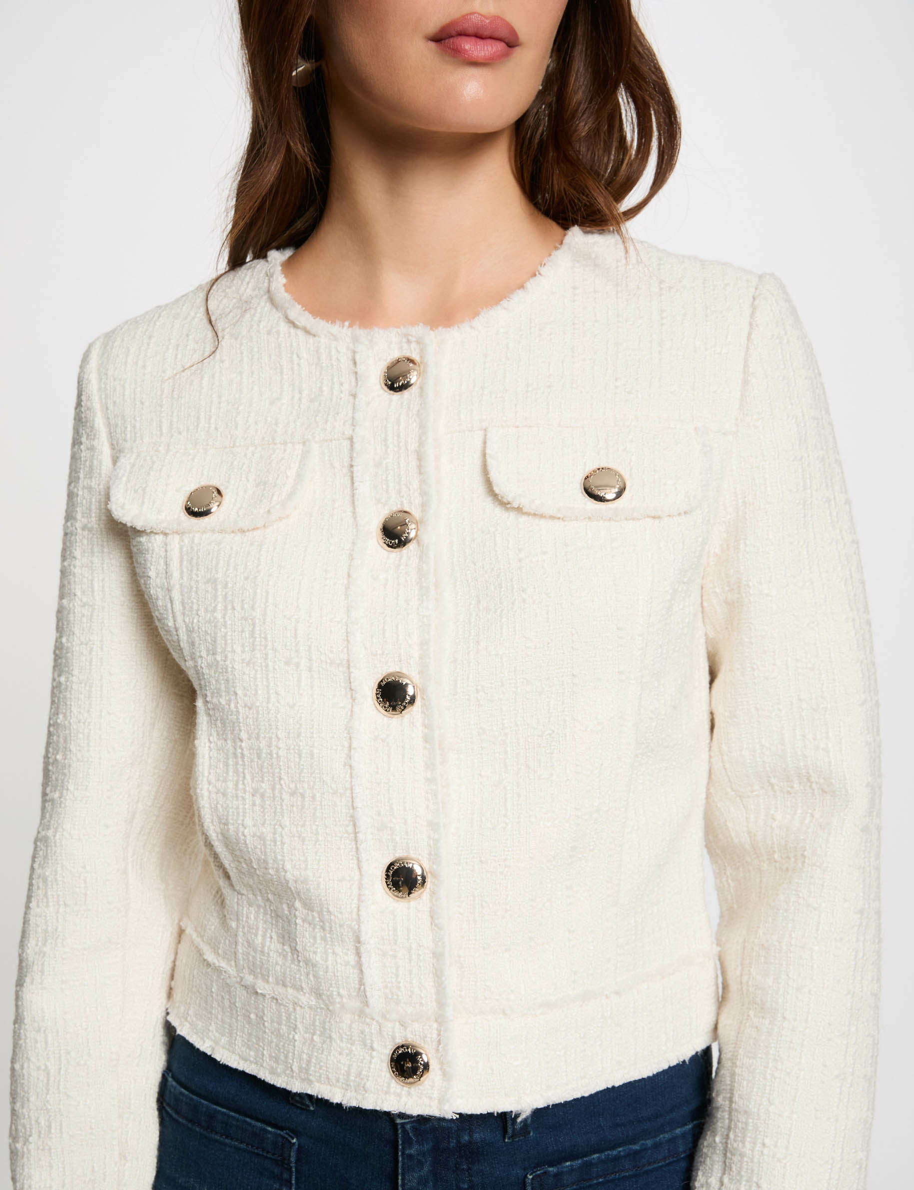 veste courte tweed ivoire femme Veste courte tweed ivoire femme