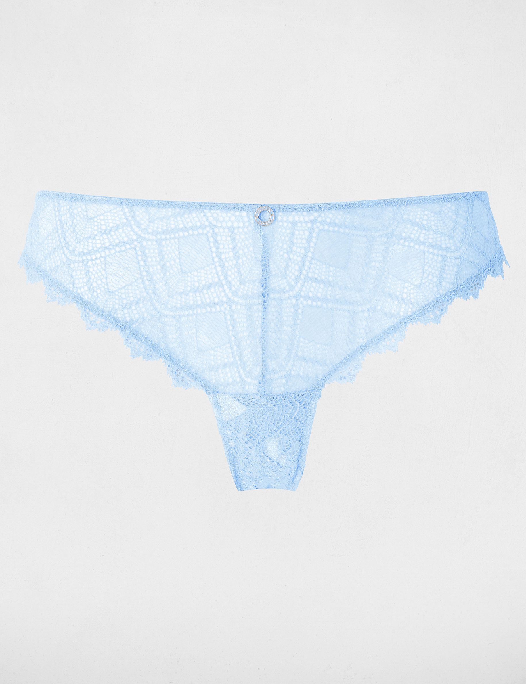 Slip dentelle bleu femme