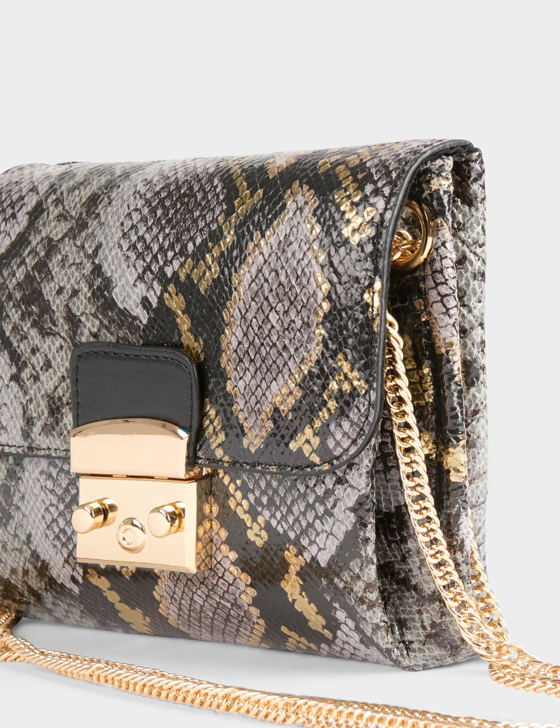 sac pochette python multicolore femme Sac pochette python multicolore femme