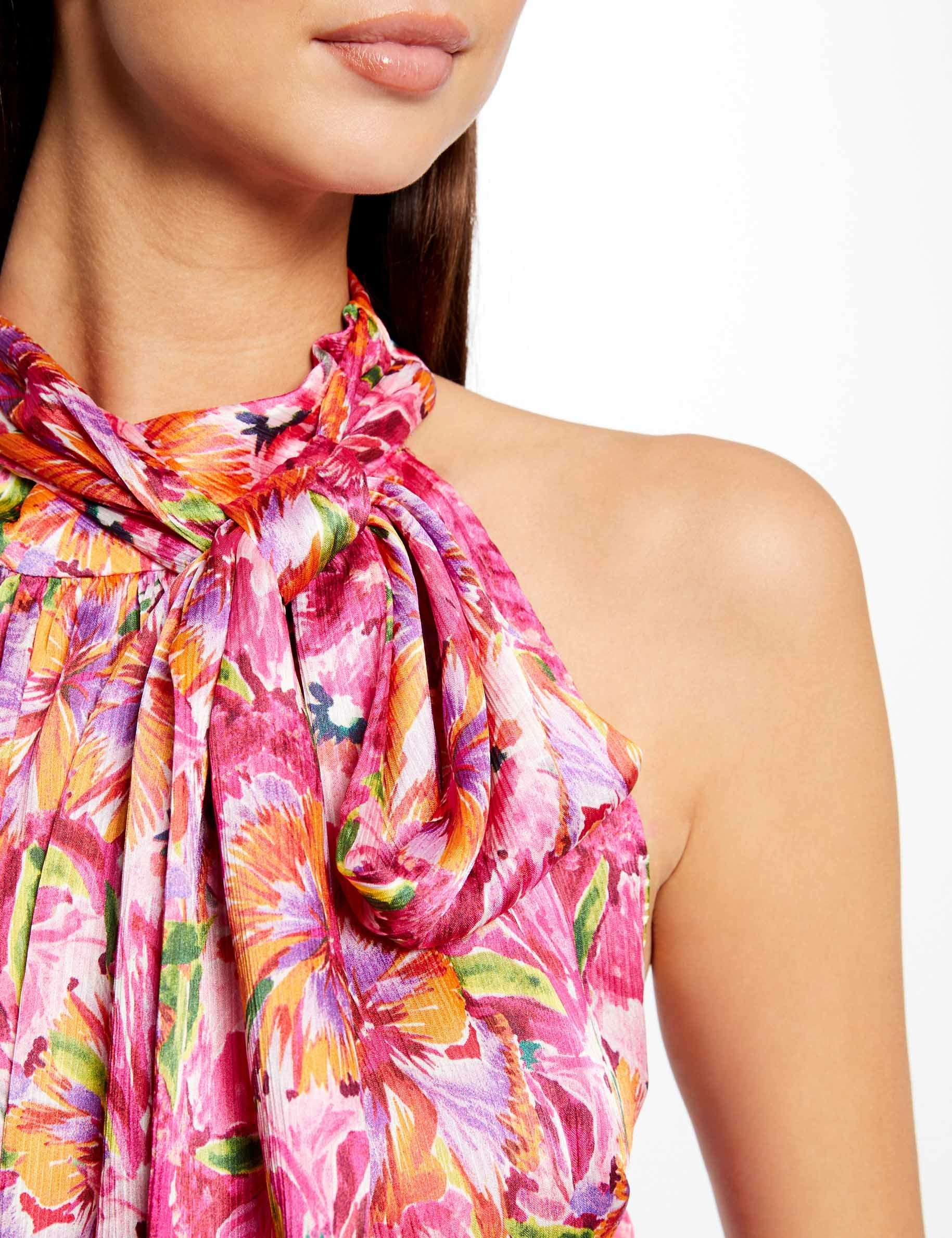 Blouse col lavallière imprimé floral multico femme Blouse col lavallière imprimé floral multico femme