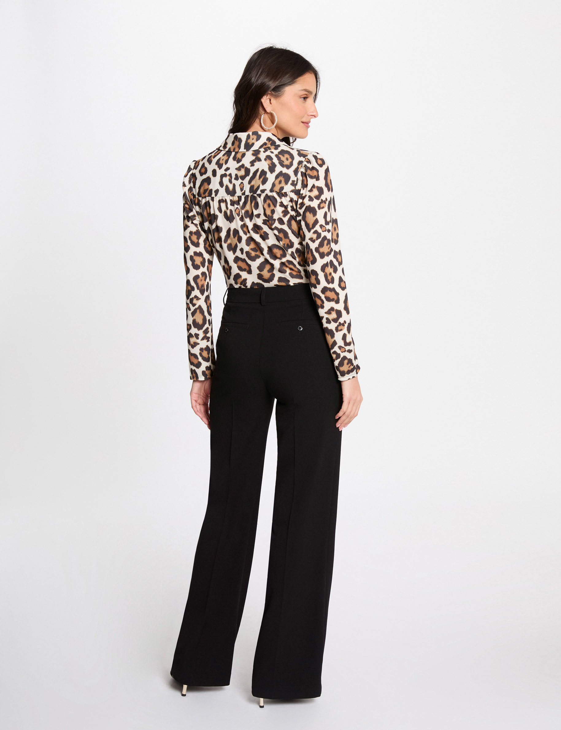 Top manches longues imprimé multicolore femme