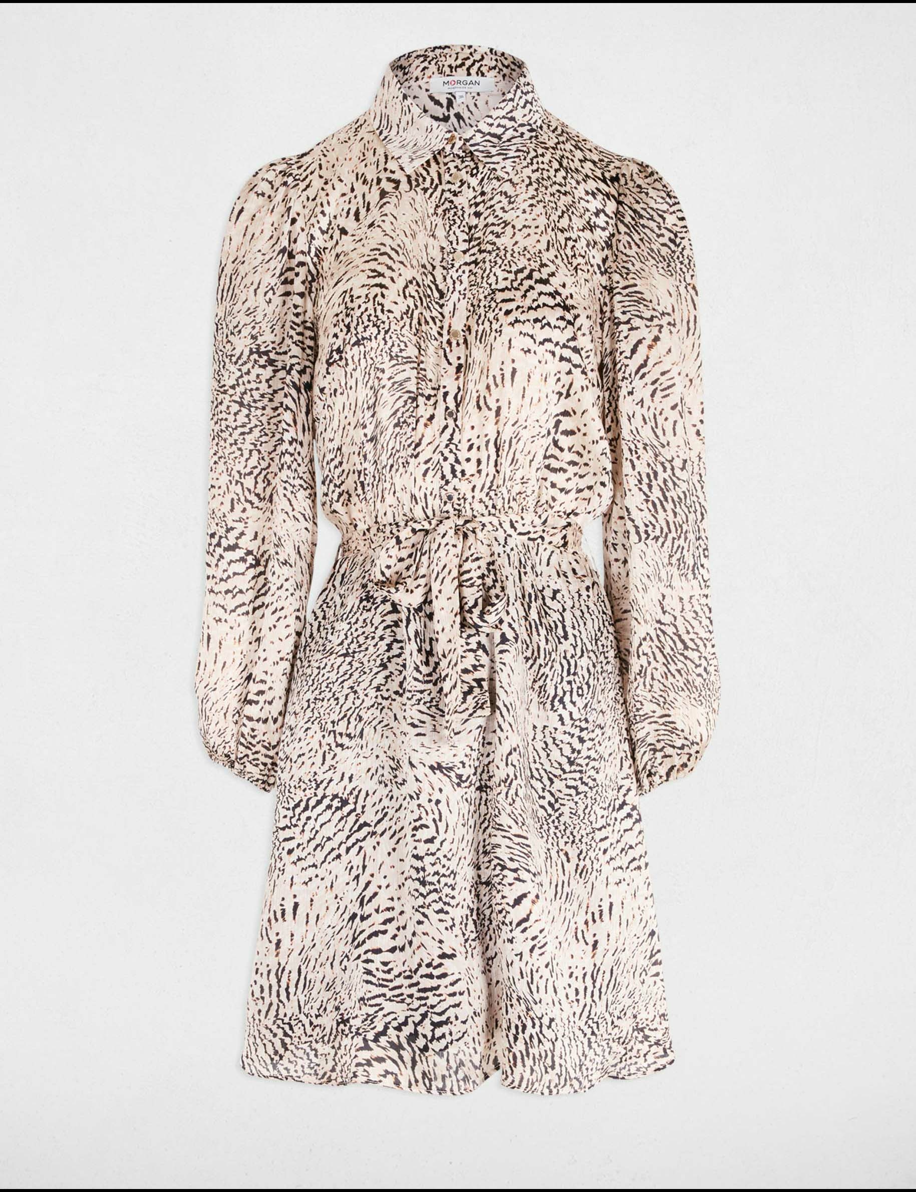 robe evasee imprime animalier multico femme Robe évasée imprimé animalier multico femme