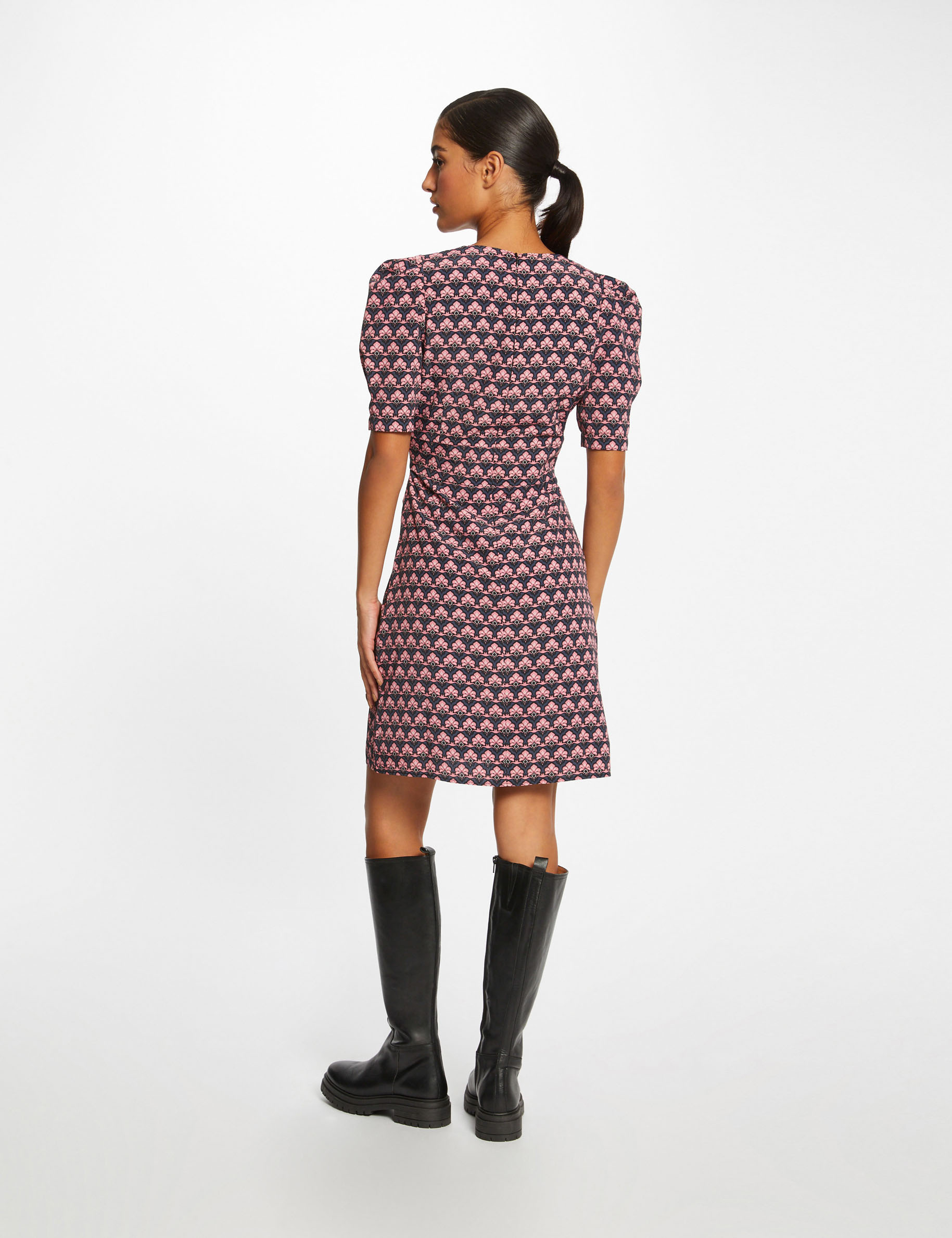Robe droite imprimé abstrait multico femme Robe droite imprimé abstrait multico femme