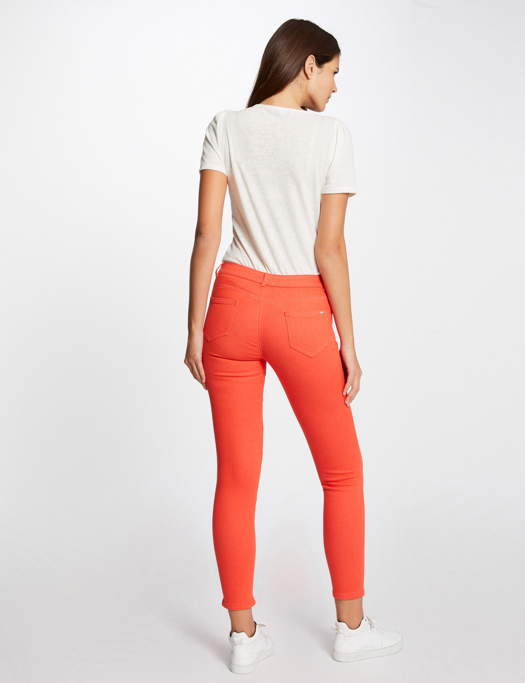 Jeans skinny taille basse orange femme Jeans skinny taille basse orange femme