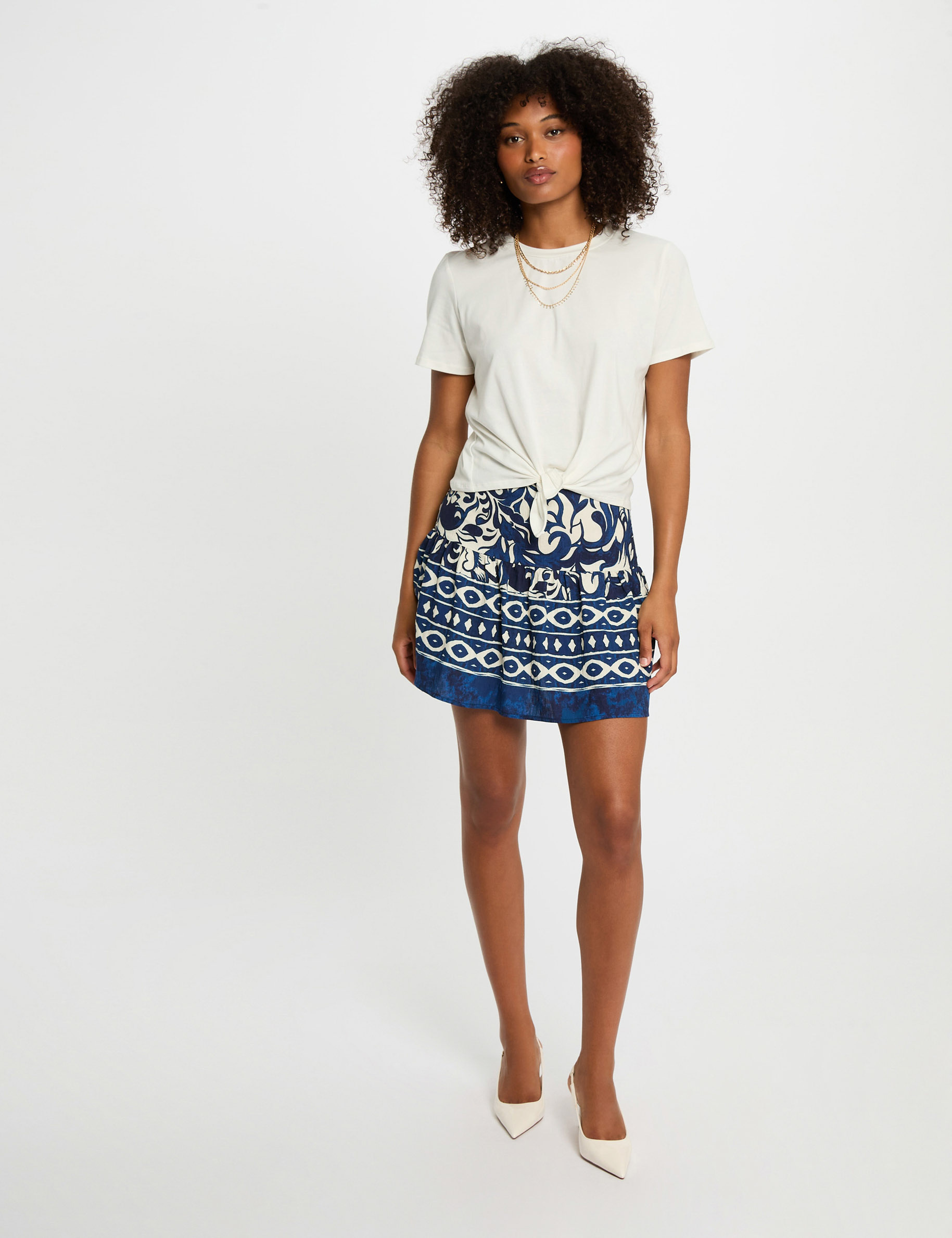 t shirt manches courtes blanc femme T-shirt manches courtes blanc femme