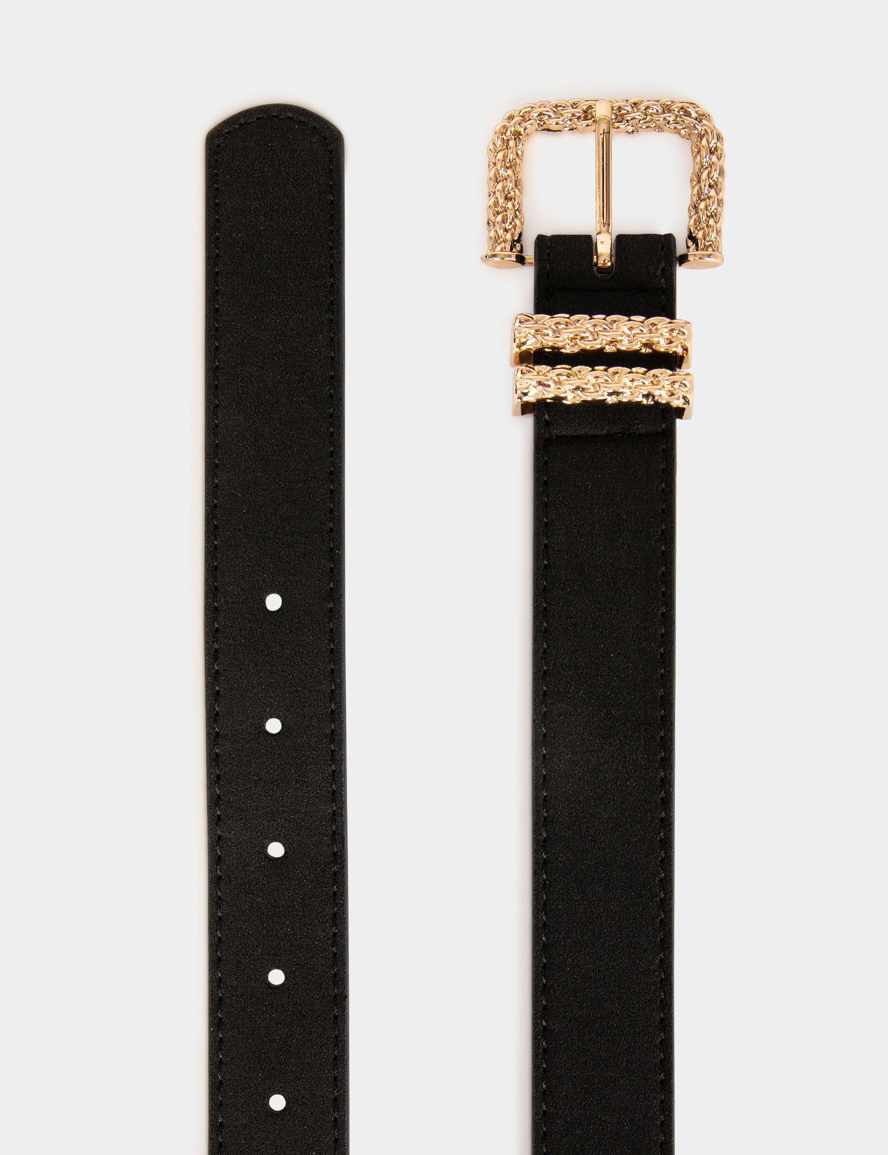 Ceinture à double passant noir femme Ceinture à double passant noir femme