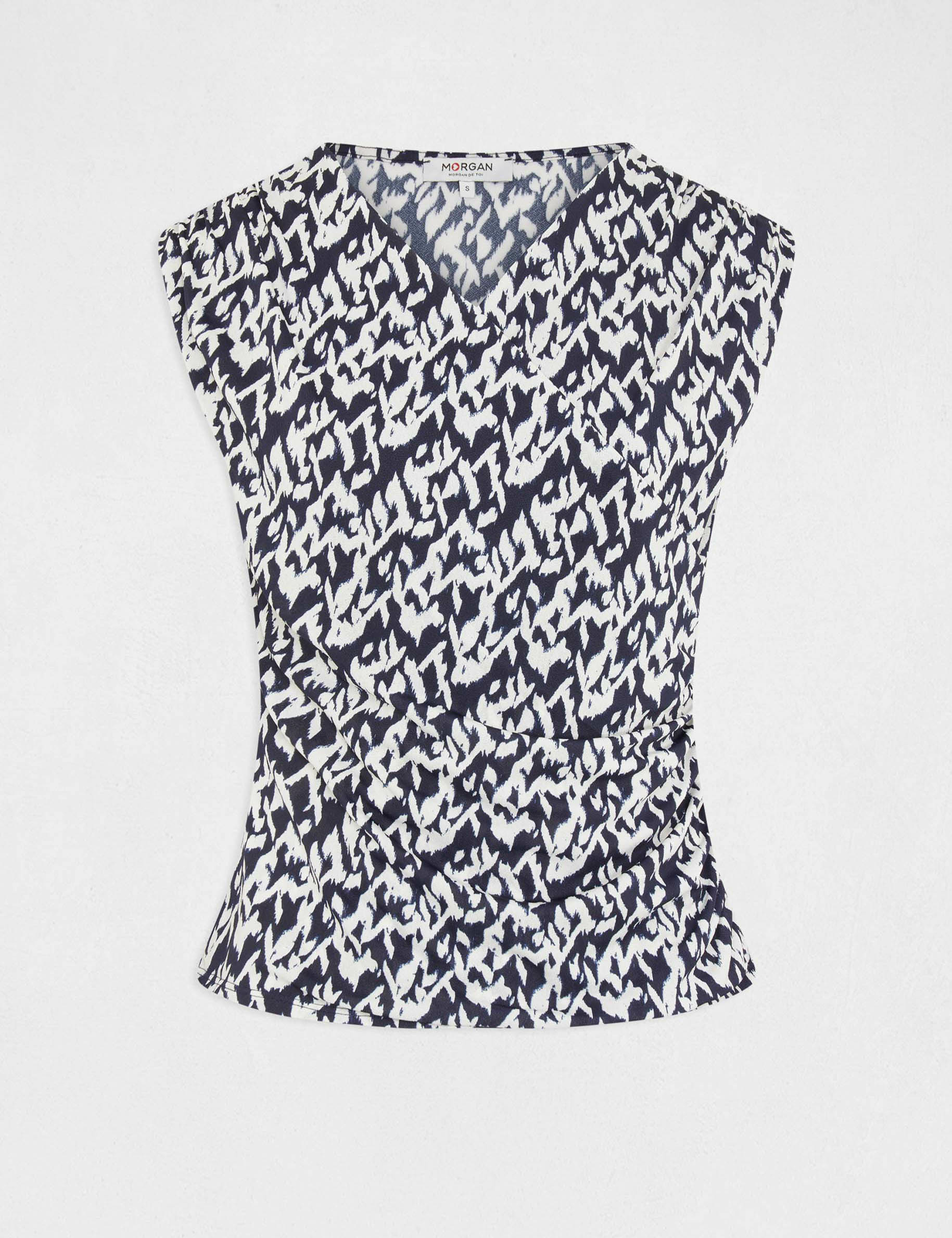 t shirt manches courtes imprime abstrait multico femme T-shirt manches courtes imprimé abstrait multico femme