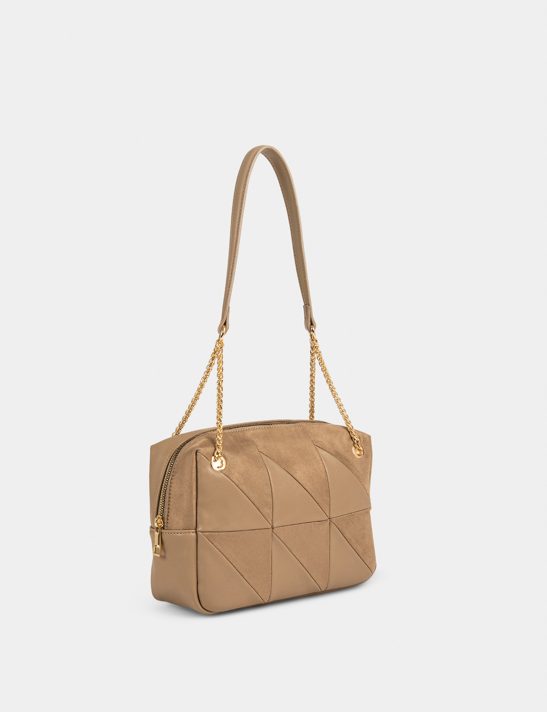 Sac rectangulaire porté-épaule beige femme Sac rectangulaire porté-épaule beige femme