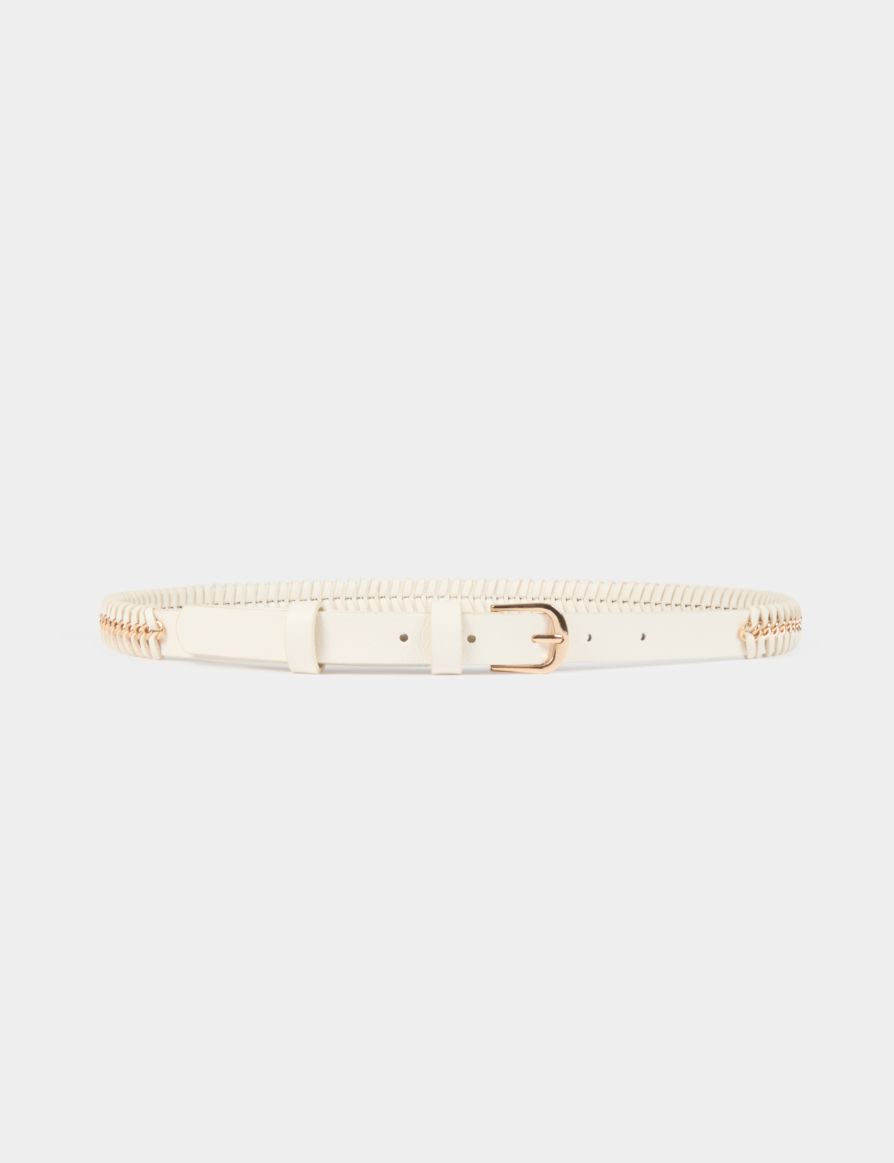 ceinture tressee chaine blanc femme Ceinture tressée chaîne blanc femme