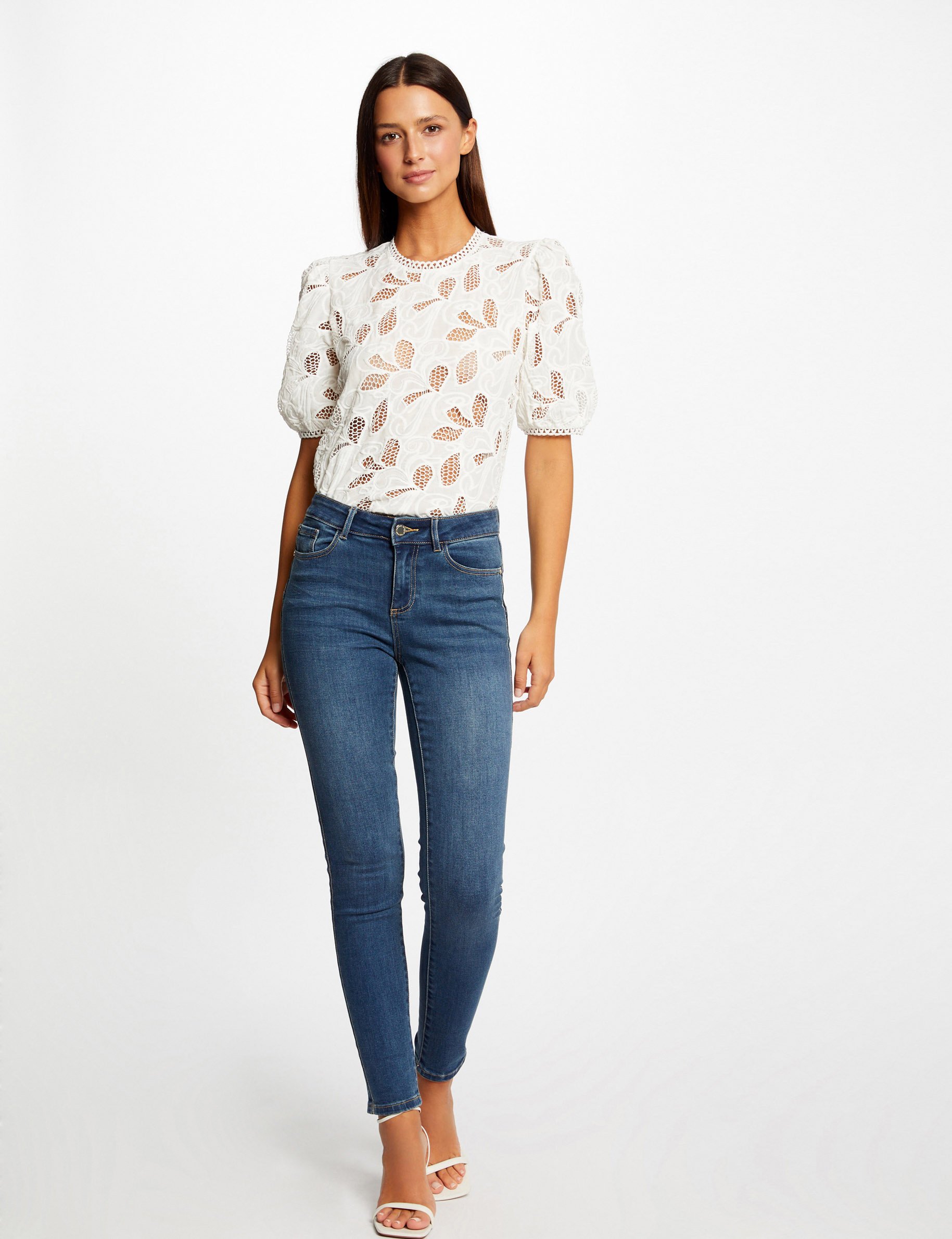 jeans slim avec liseres metallises jean stone femme Jeans slim avec liserés métallisés jean stone femme