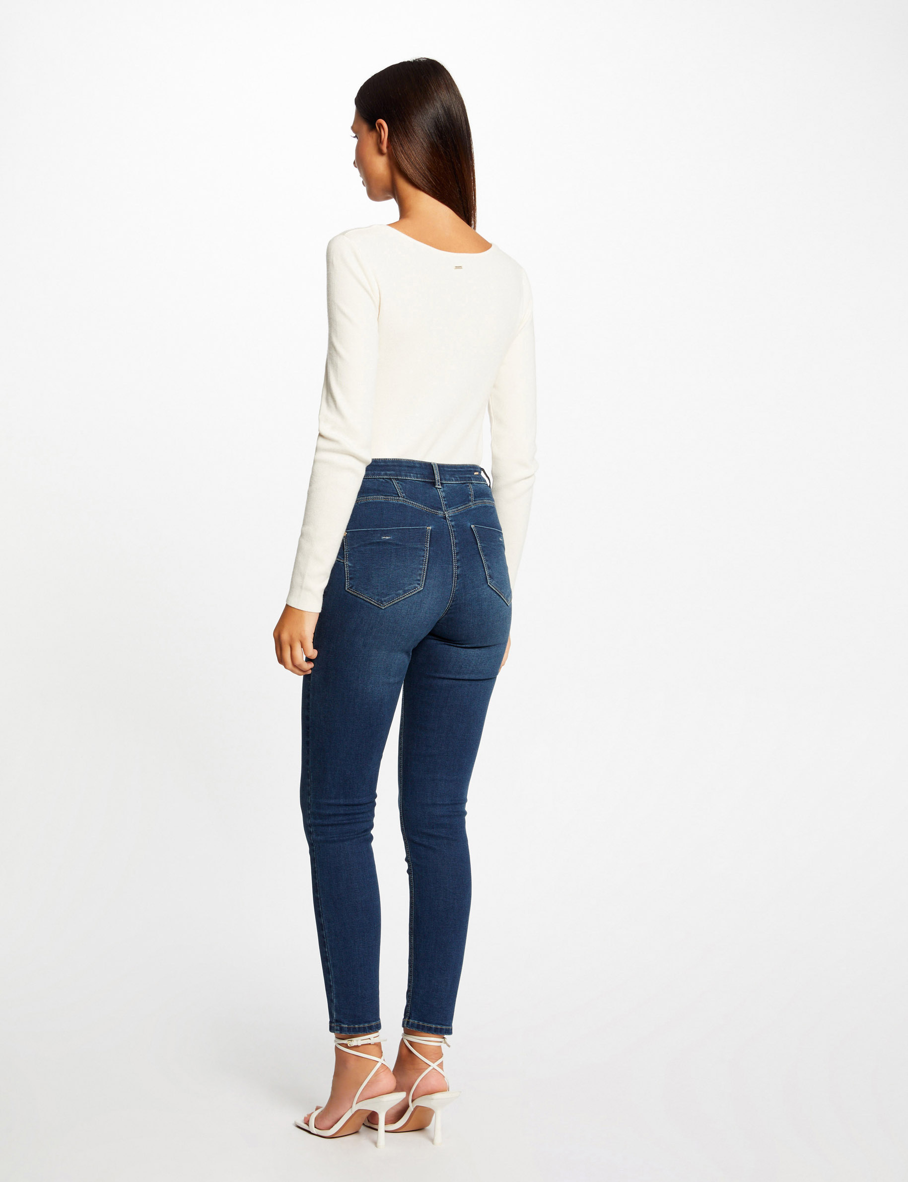 pull manches longues avec ouvertures ivoire femme Pull manches longues avec ouvertures ivoire femme