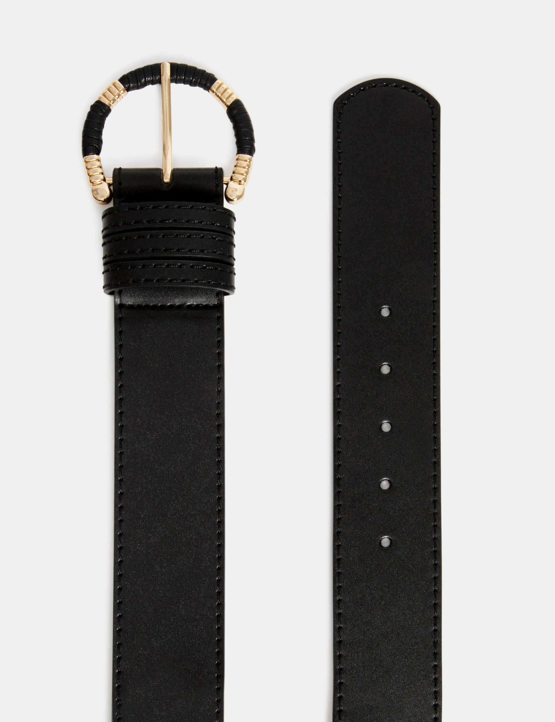 ceinture boucle enveloppee noir femme Ceinture boucle enveloppée noir femme