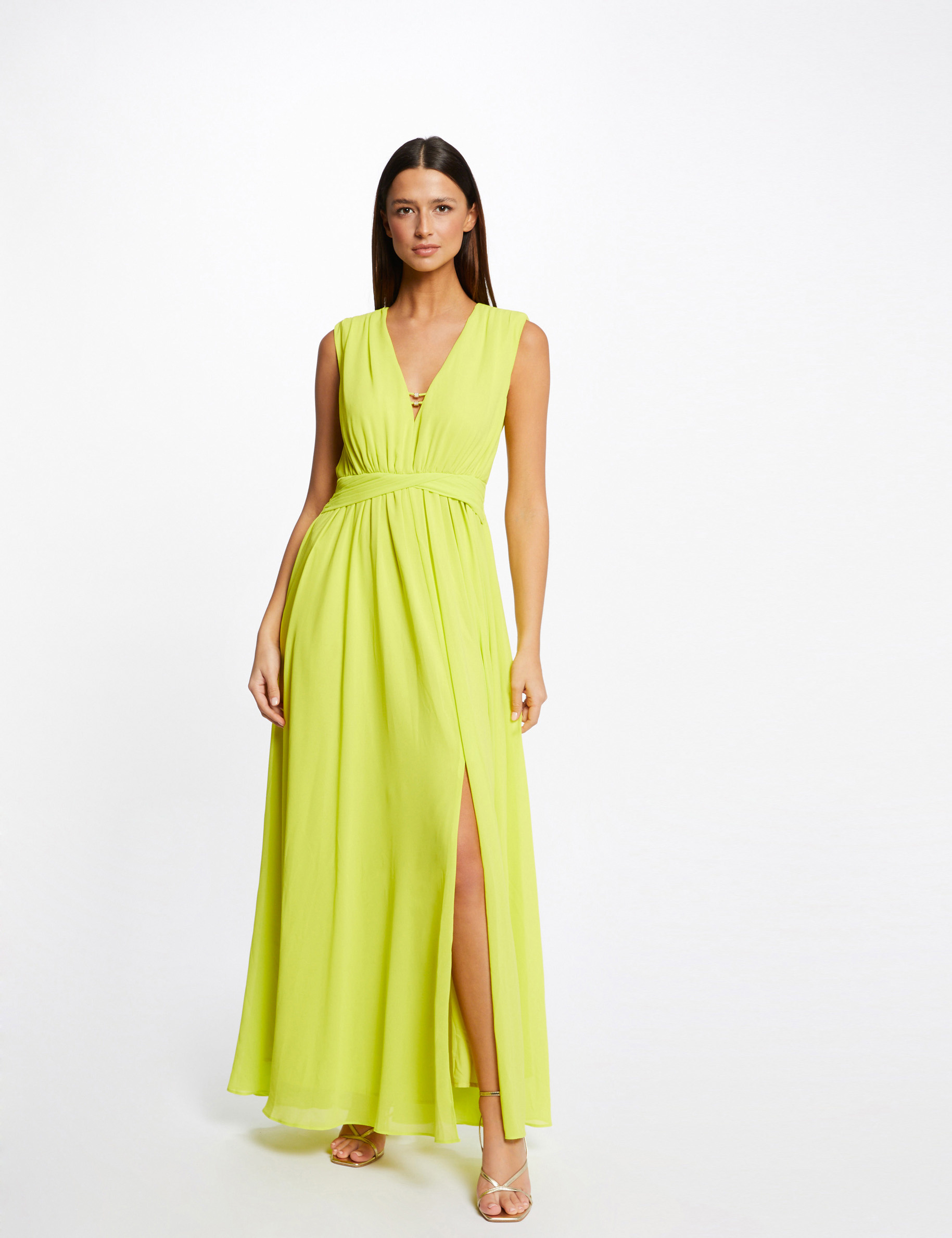 Robe longue vas e fendue anis femme Morgan