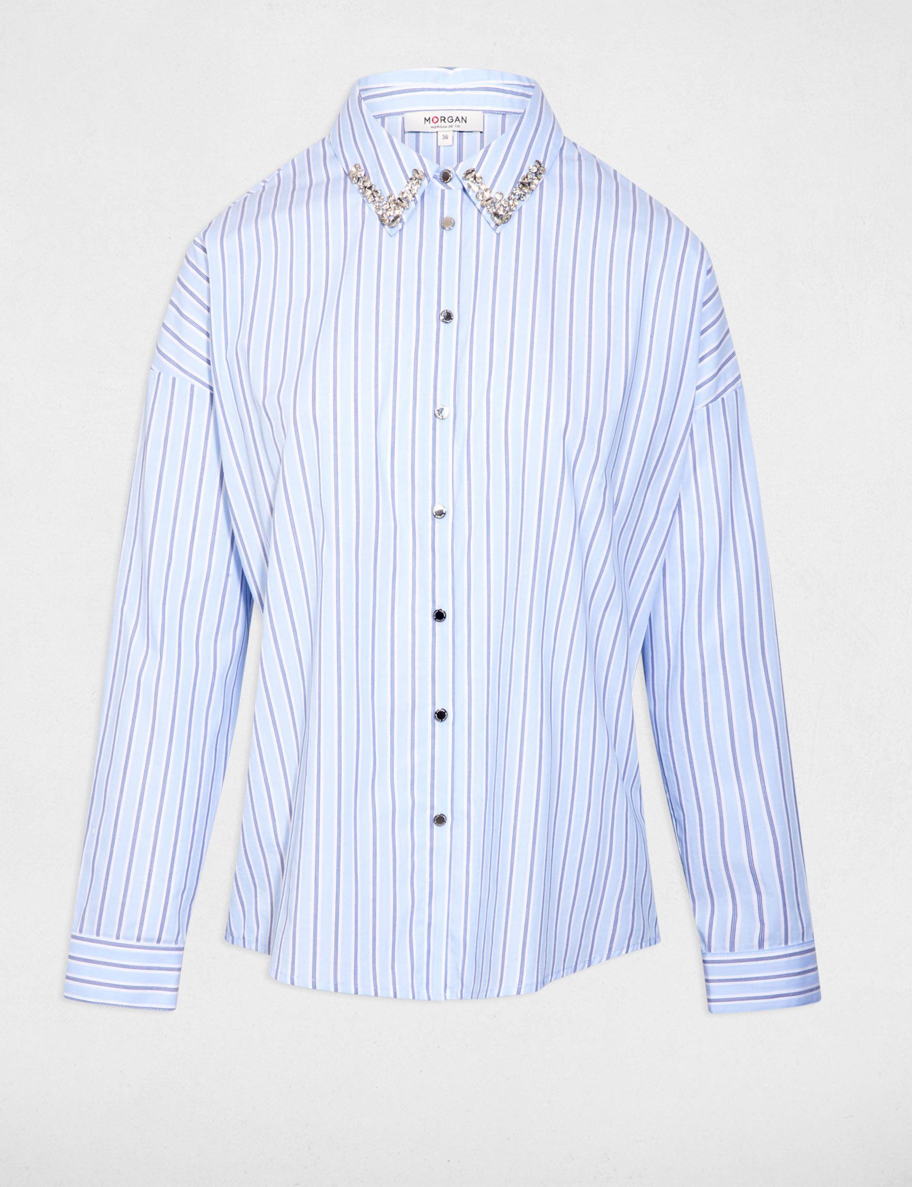 Chemise oversize ray&eacute;e multicolore femme