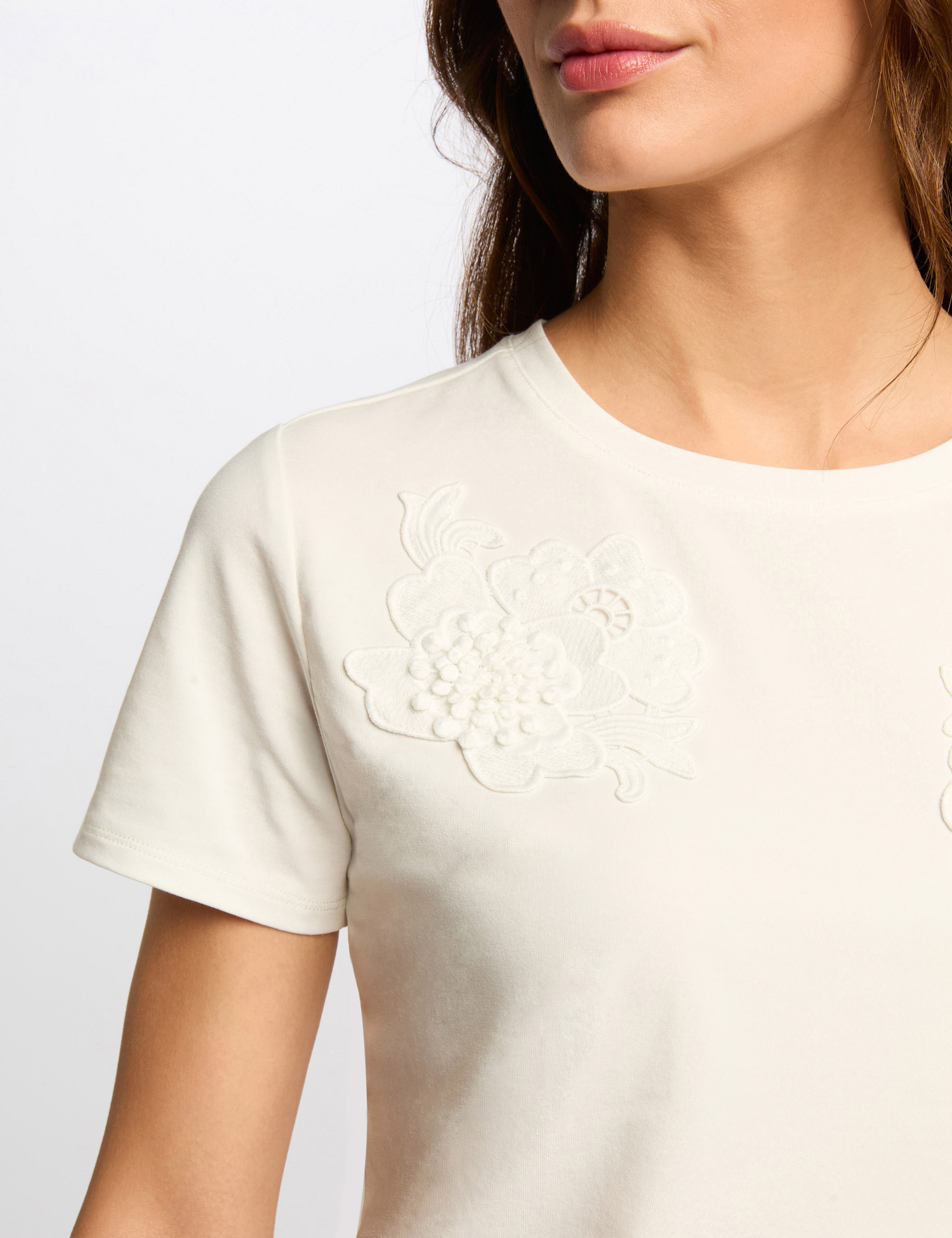 t shirt manches courtes blanc femme T-shirt manches courtes blanc femme