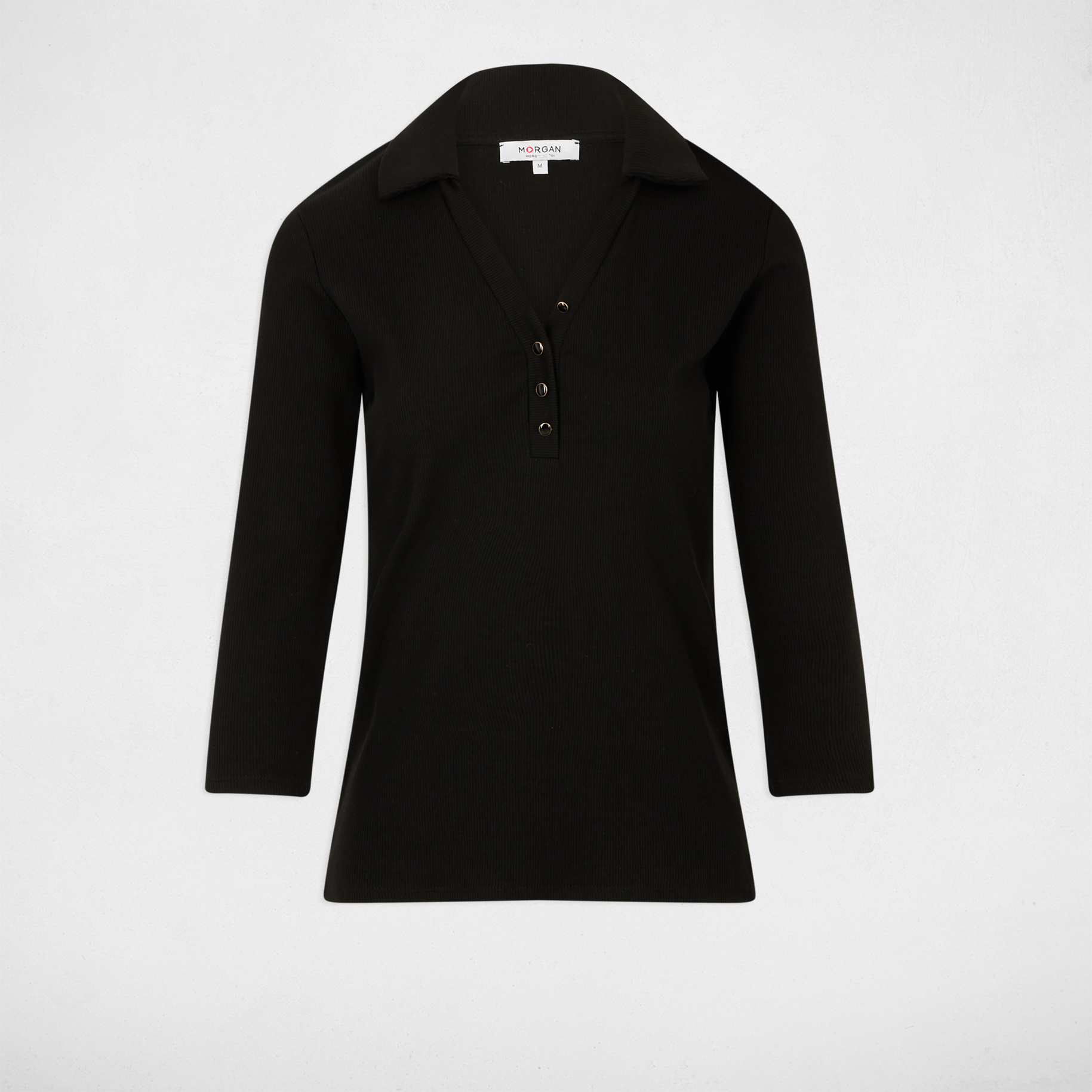 t shirt manches longues noir femme T-shirt manches longues noir femme