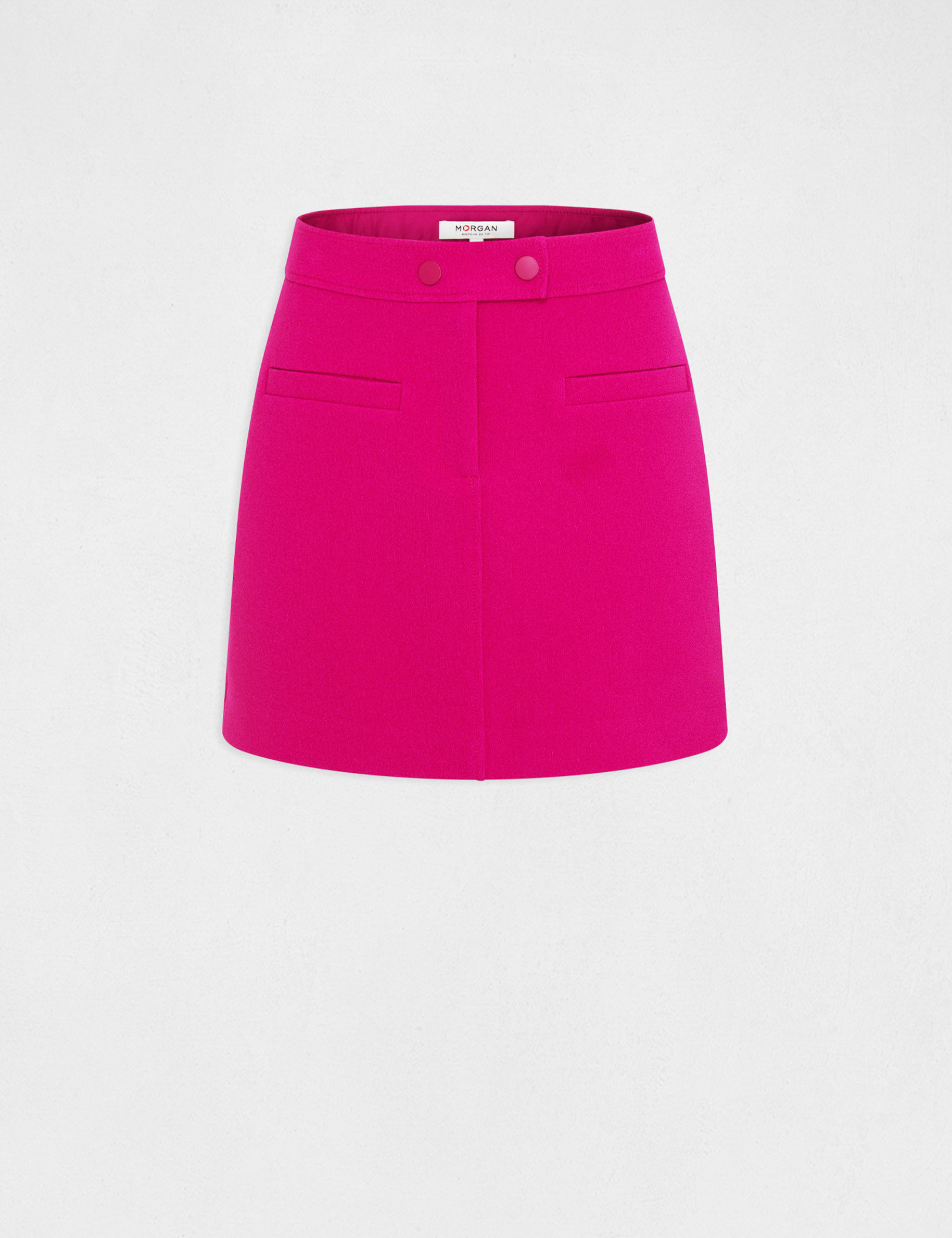 jupe trapeze taille haute framboise femme Jupe trapèze taille haute framboise femme