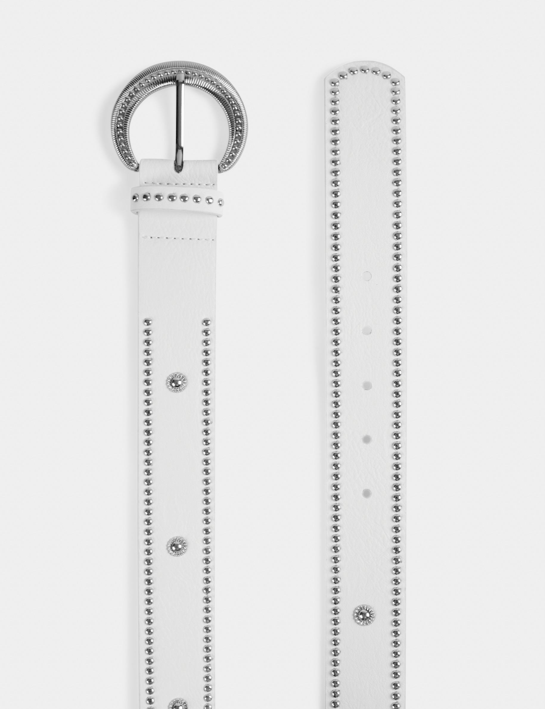 ceinture avec clous blanc femme Ceinture avec clous blanc femme