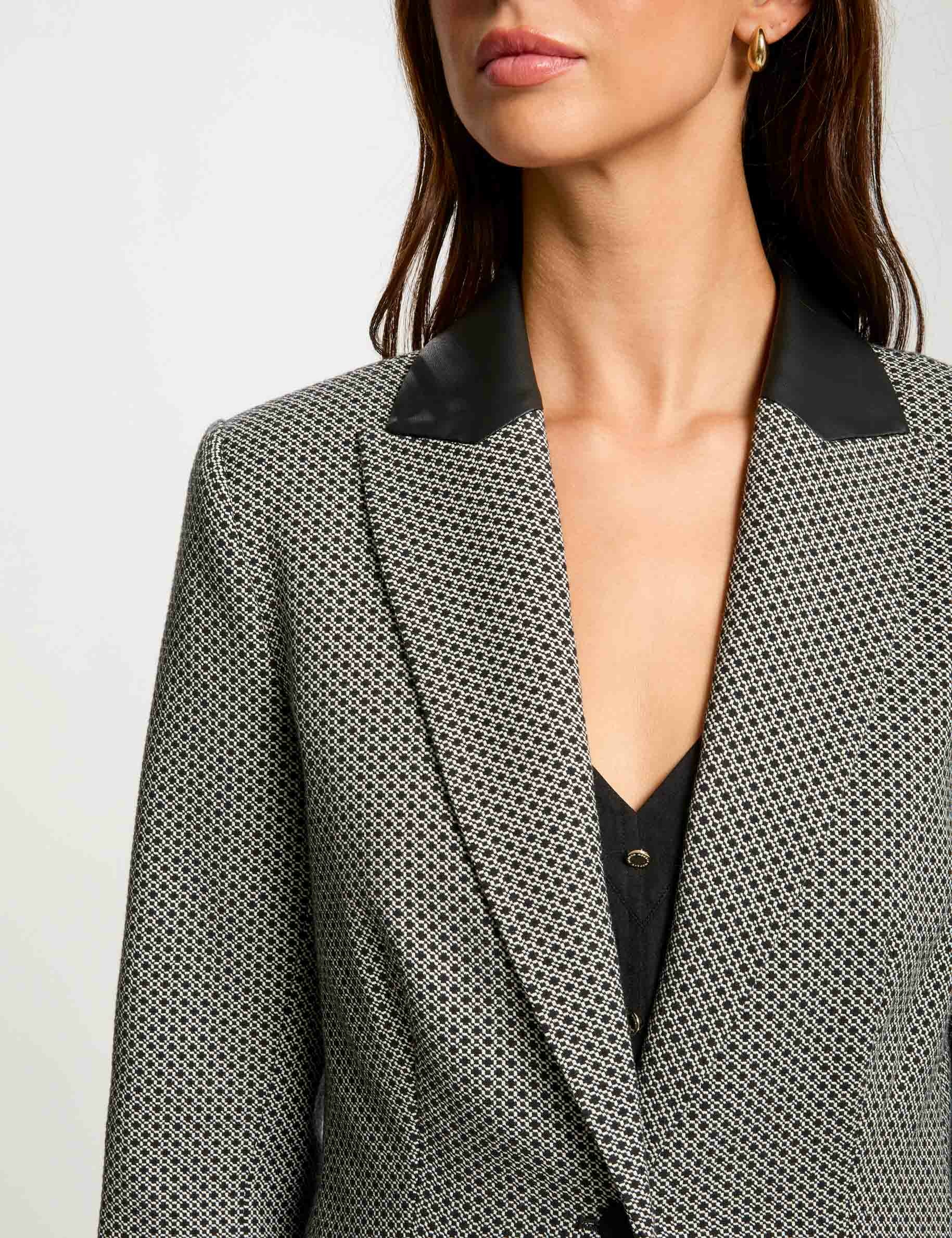 Veste Benetton Imprimée Manches évasées Taille 38 - Style Kimono En Polyester Noir