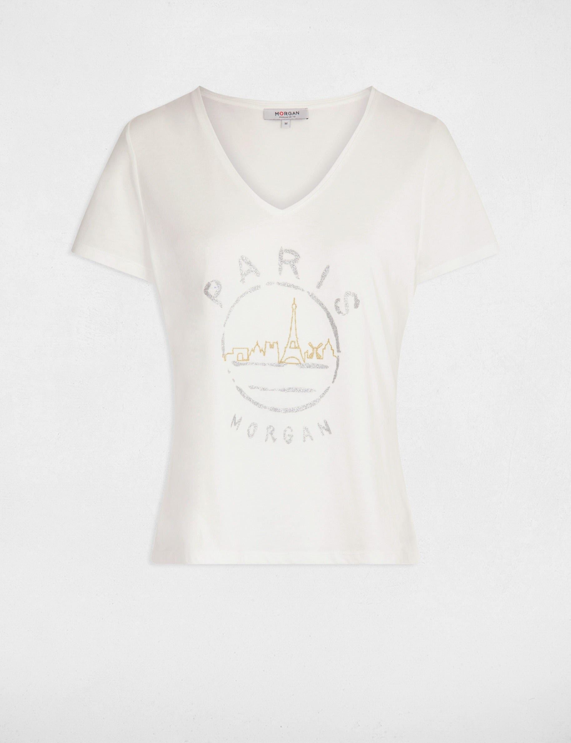 t shirt a inscription ecru femme T-shirt à inscription ecru femme