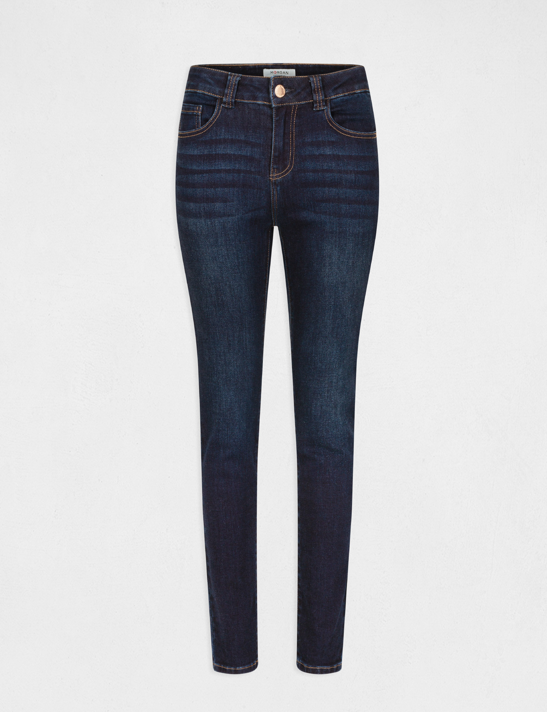 Jeans slim taille haute jean brut femme