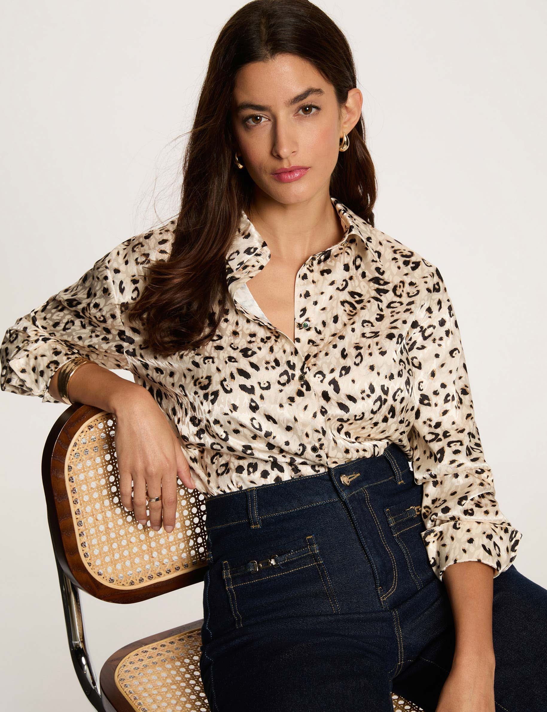 Chemise ajust&eacute;e multicolore femme