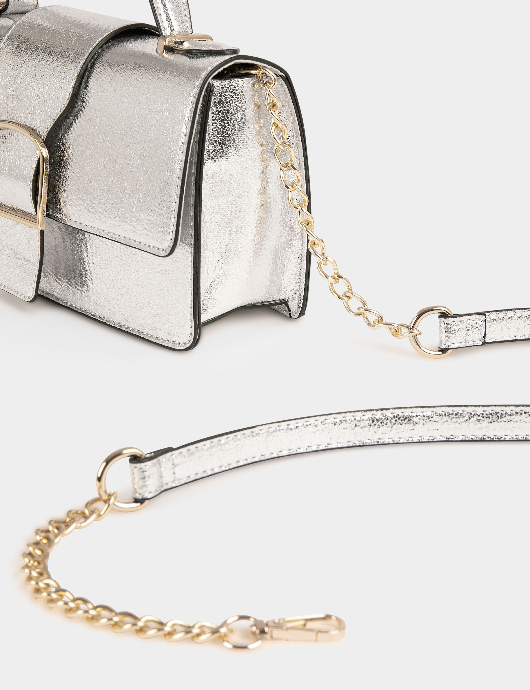 sac cartable metallise argente femme Sac cartable métallisé argente femme