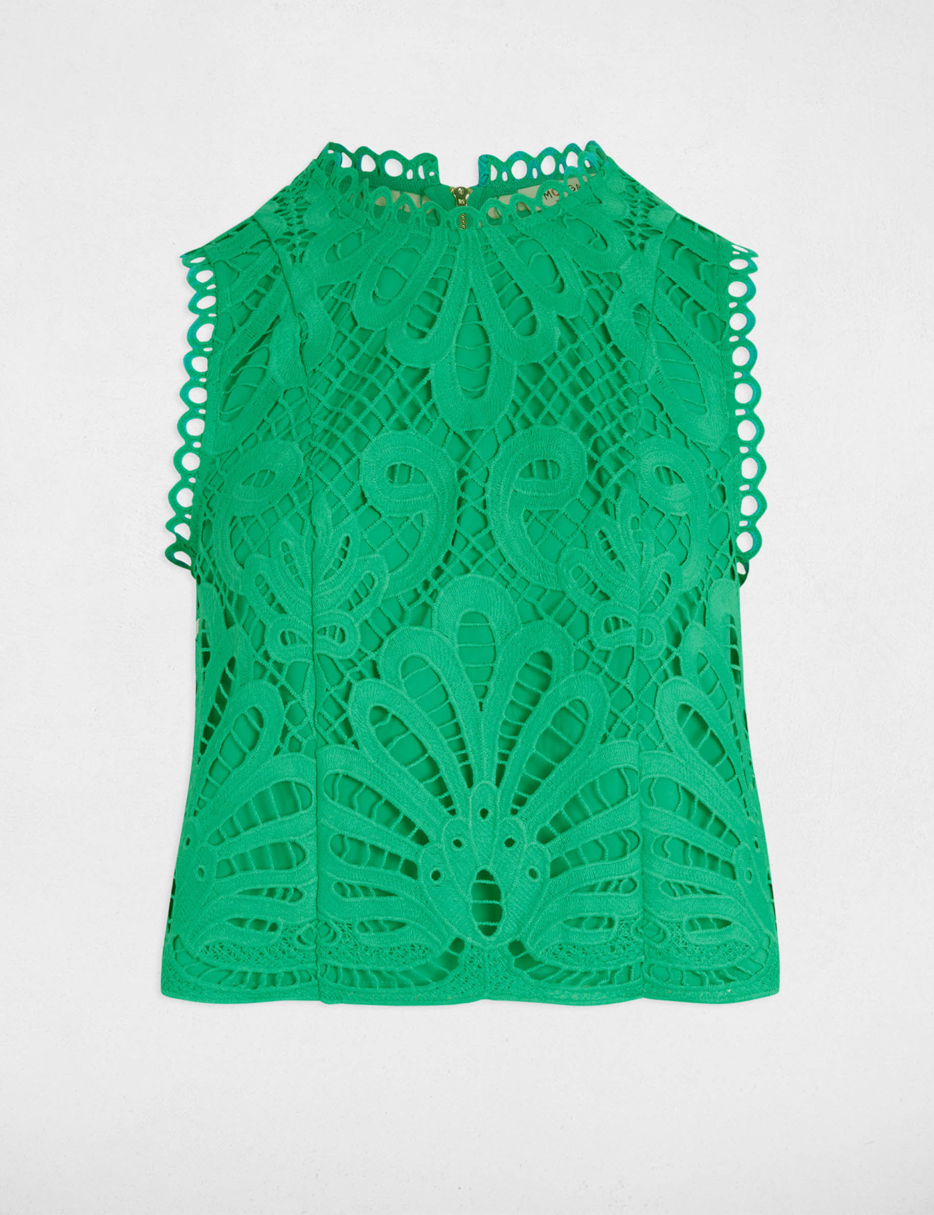 top sans manches dentelle vert emeraude femme Top sans manches dentelle vert émeraude femme