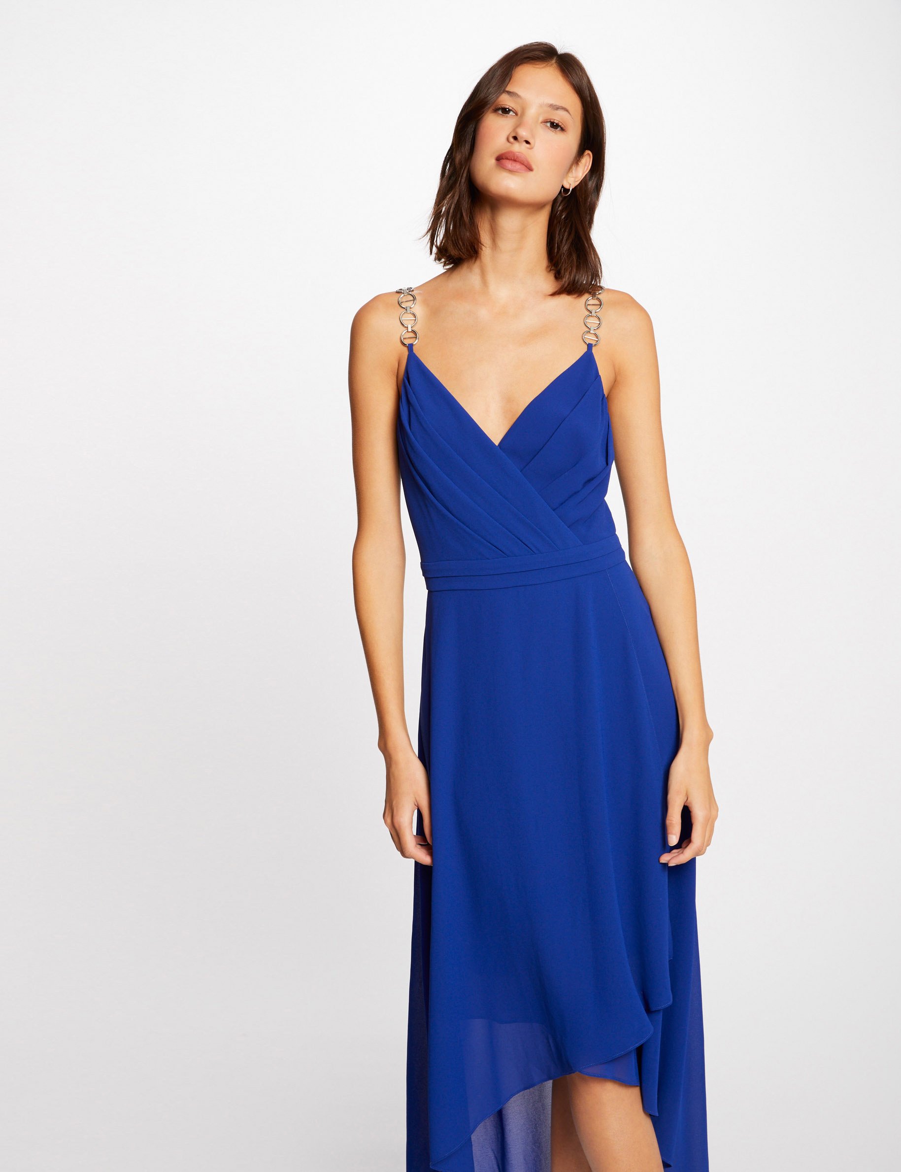 Robe longue ?�vas?�e ?� d?�tails cha?�nes bleu electrique femme | Morgan