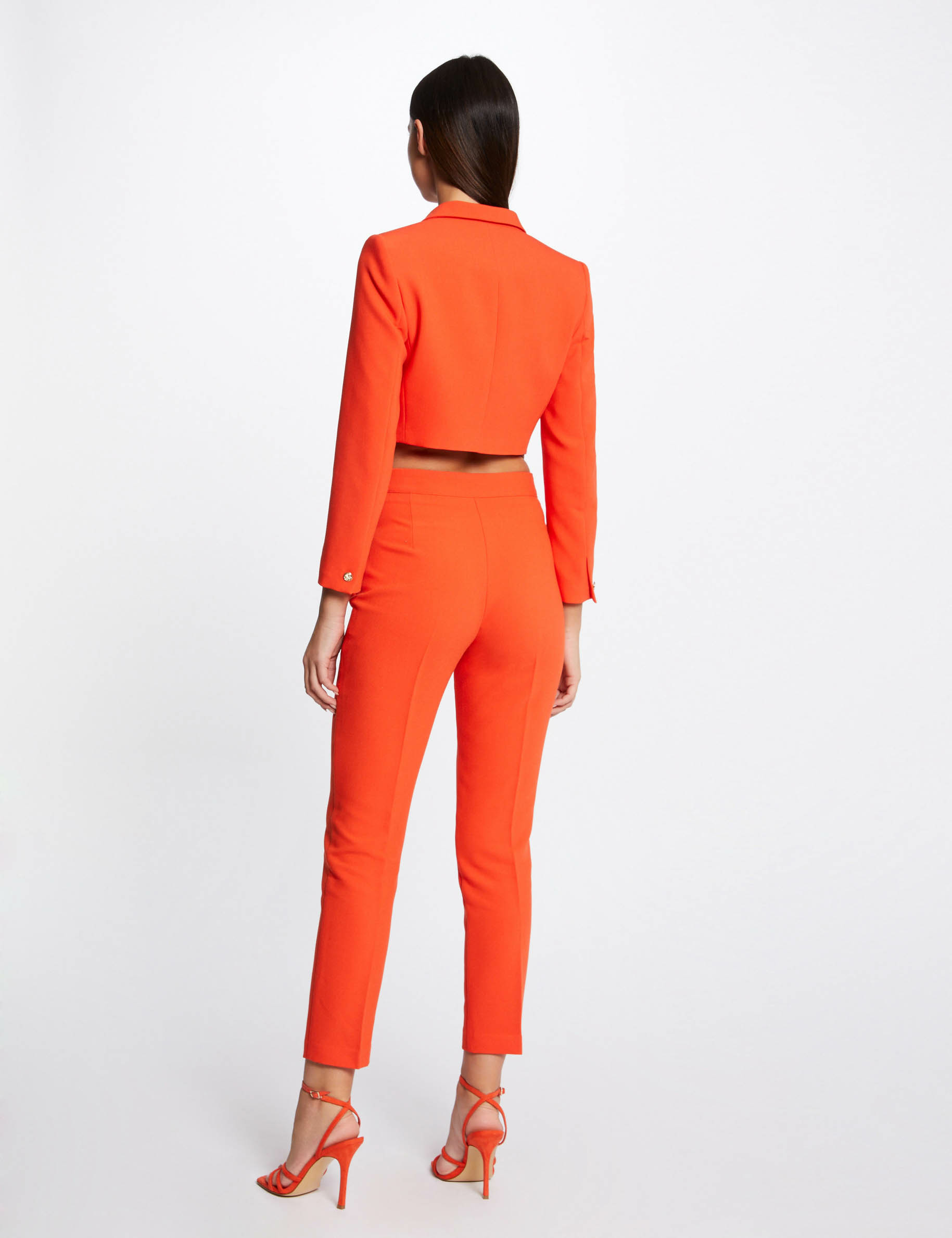 Veste courte orange femme sales