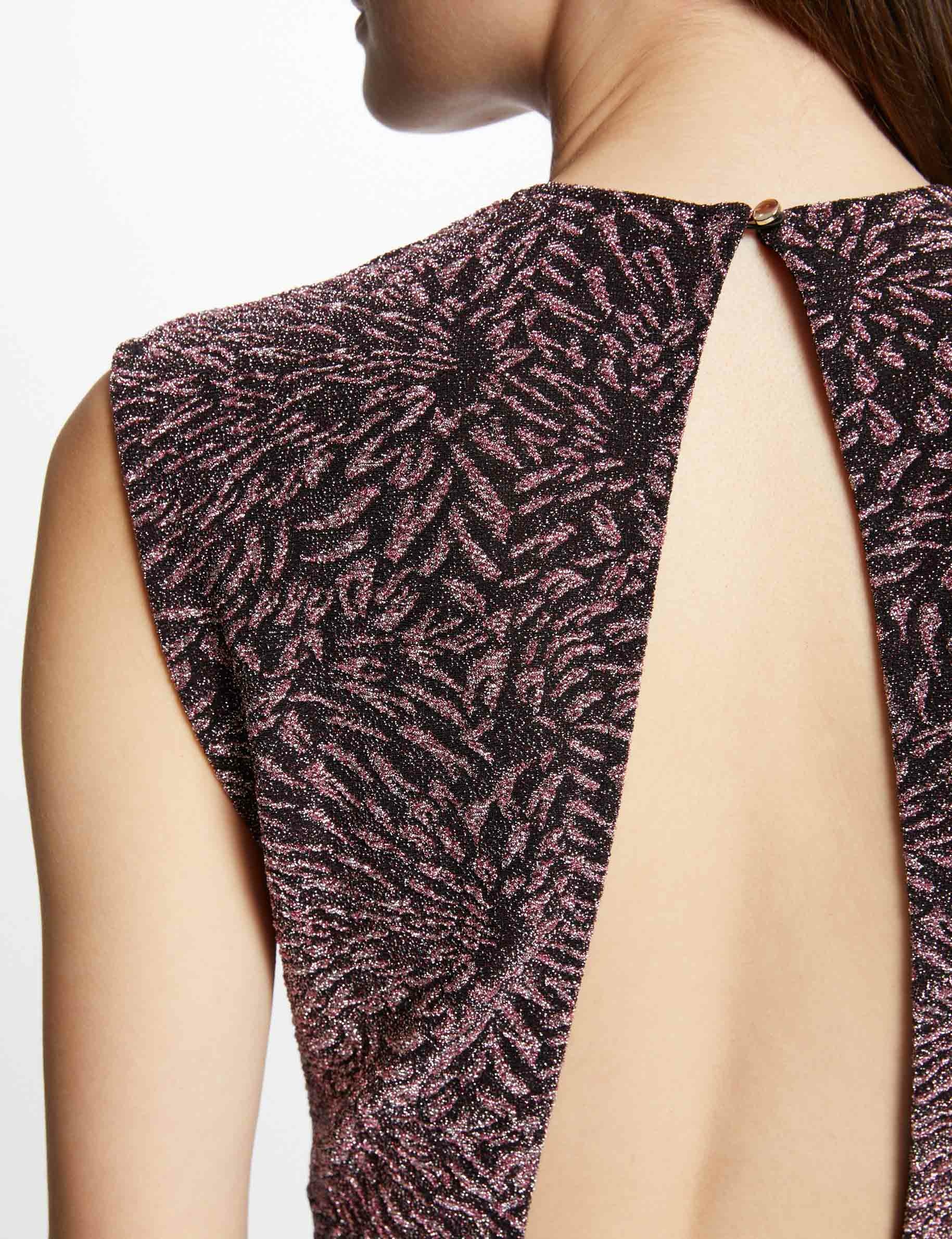 Robe courte imprimé abstrait rose femme