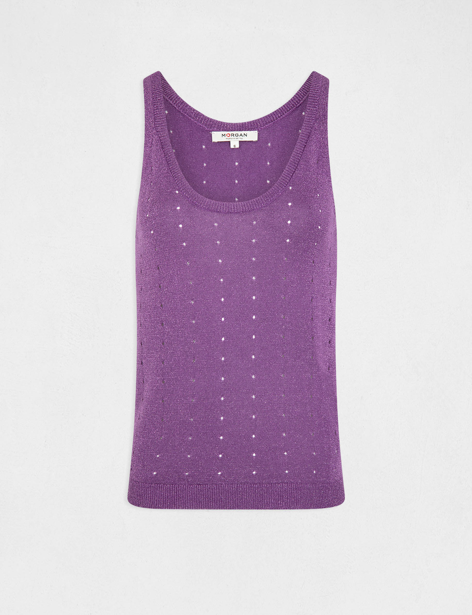 Débardeur pull avec bretelles violet fonce femme Débardeur pull avec bretelles violet fonce femme