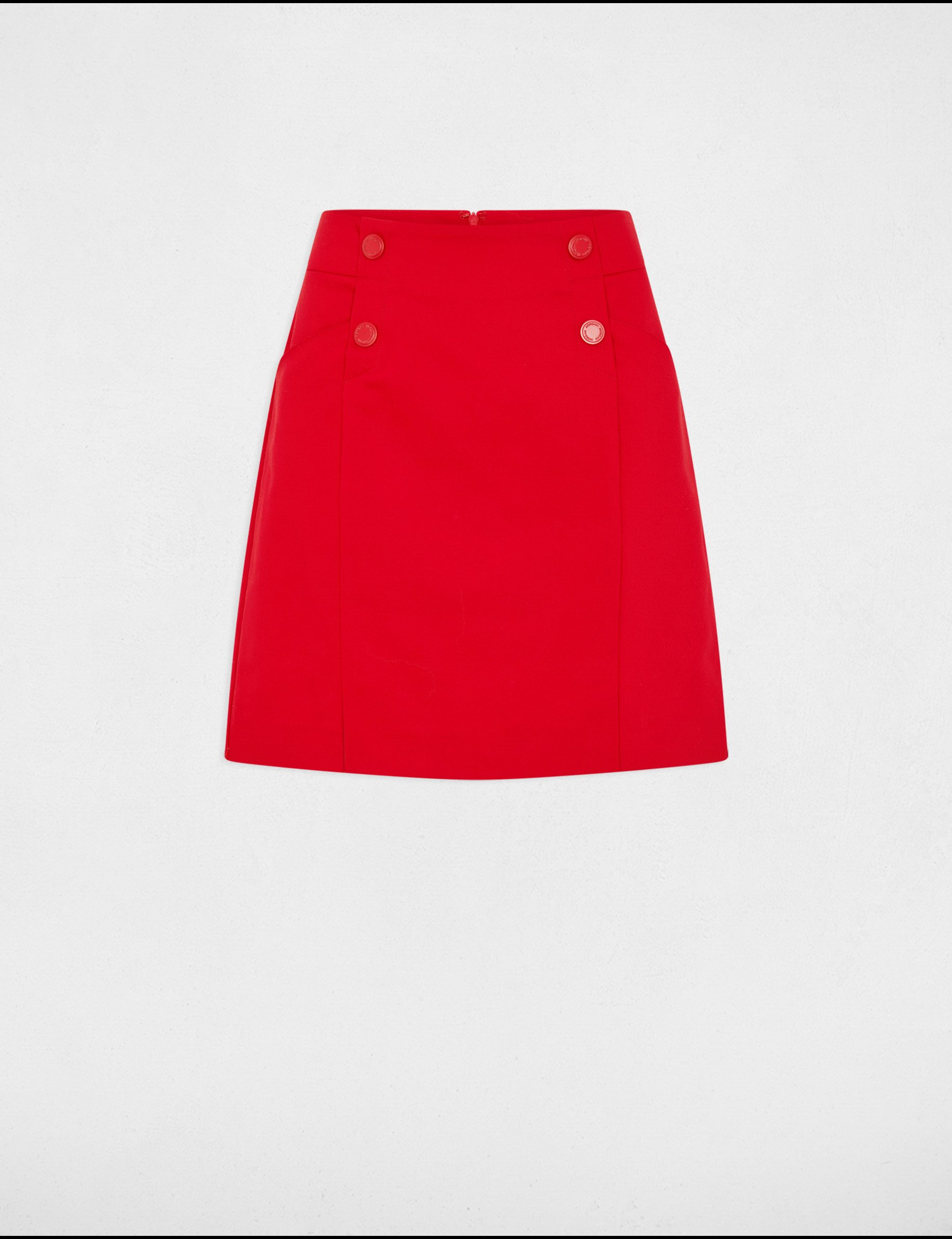 jupe courte a boutons rouge femme Jupe courte à boutons rouge femme