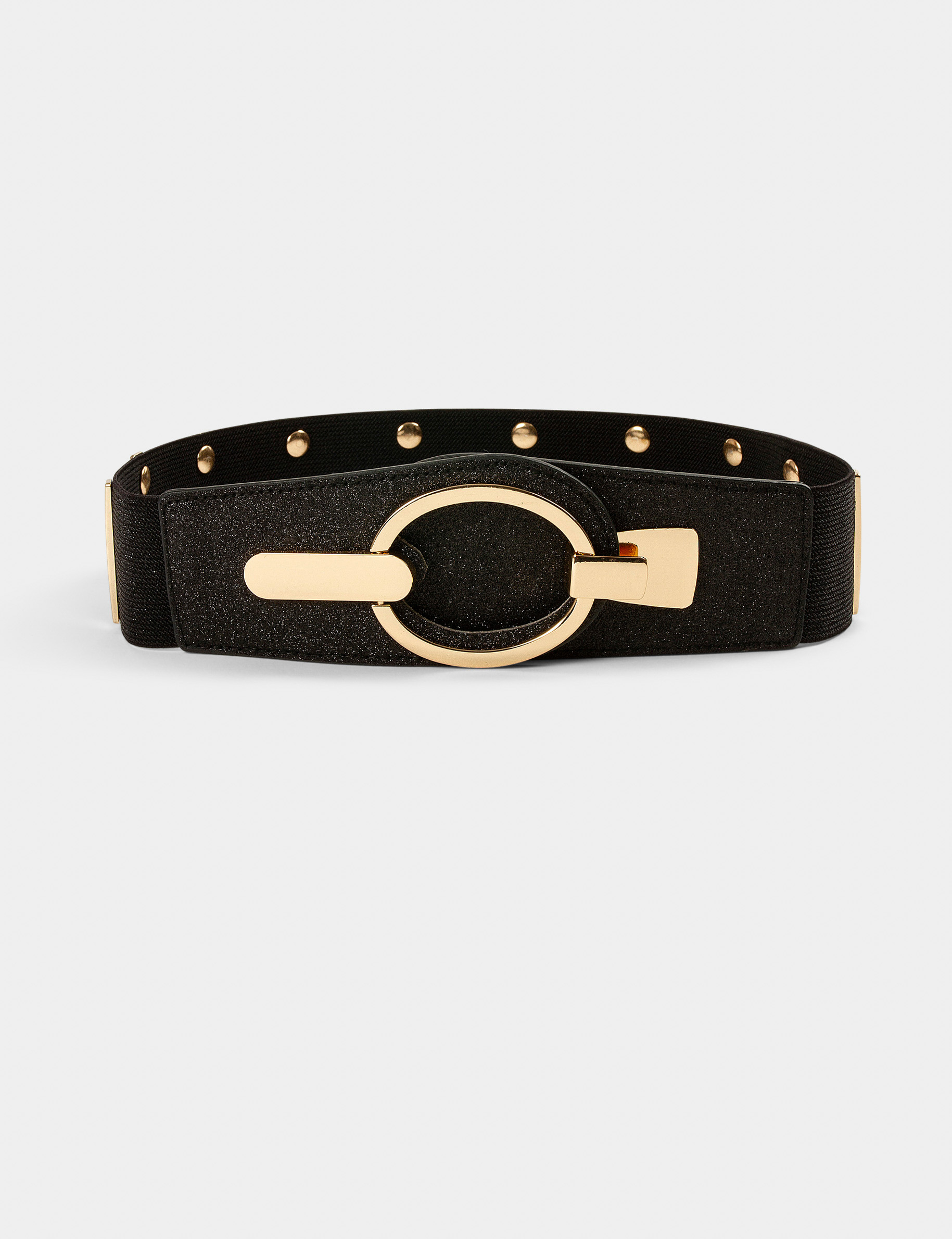 Ceinture lastiqu e avec paillettes noir femme Morgan