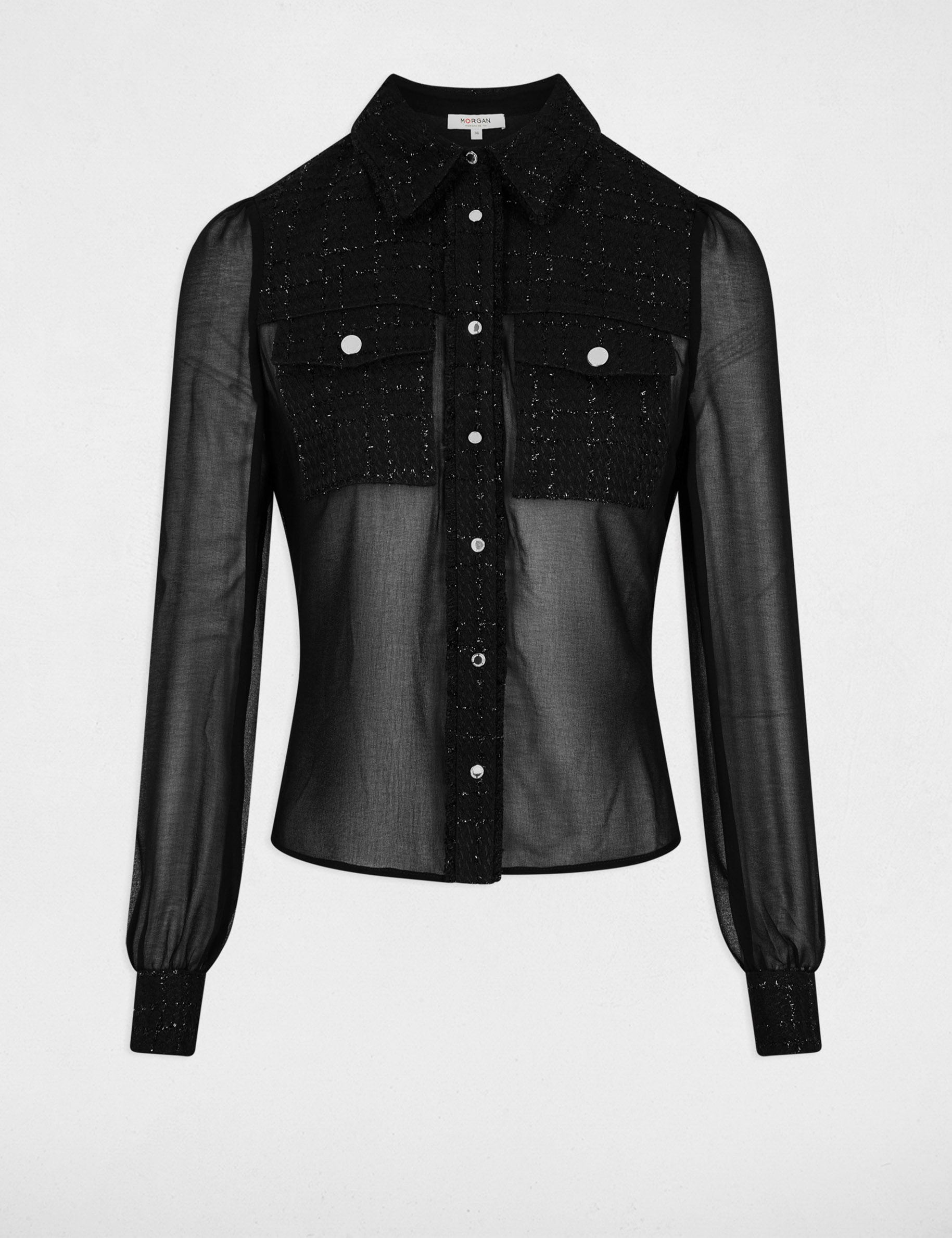 chemise manches longues noir femme Chemise manches longues noir femme