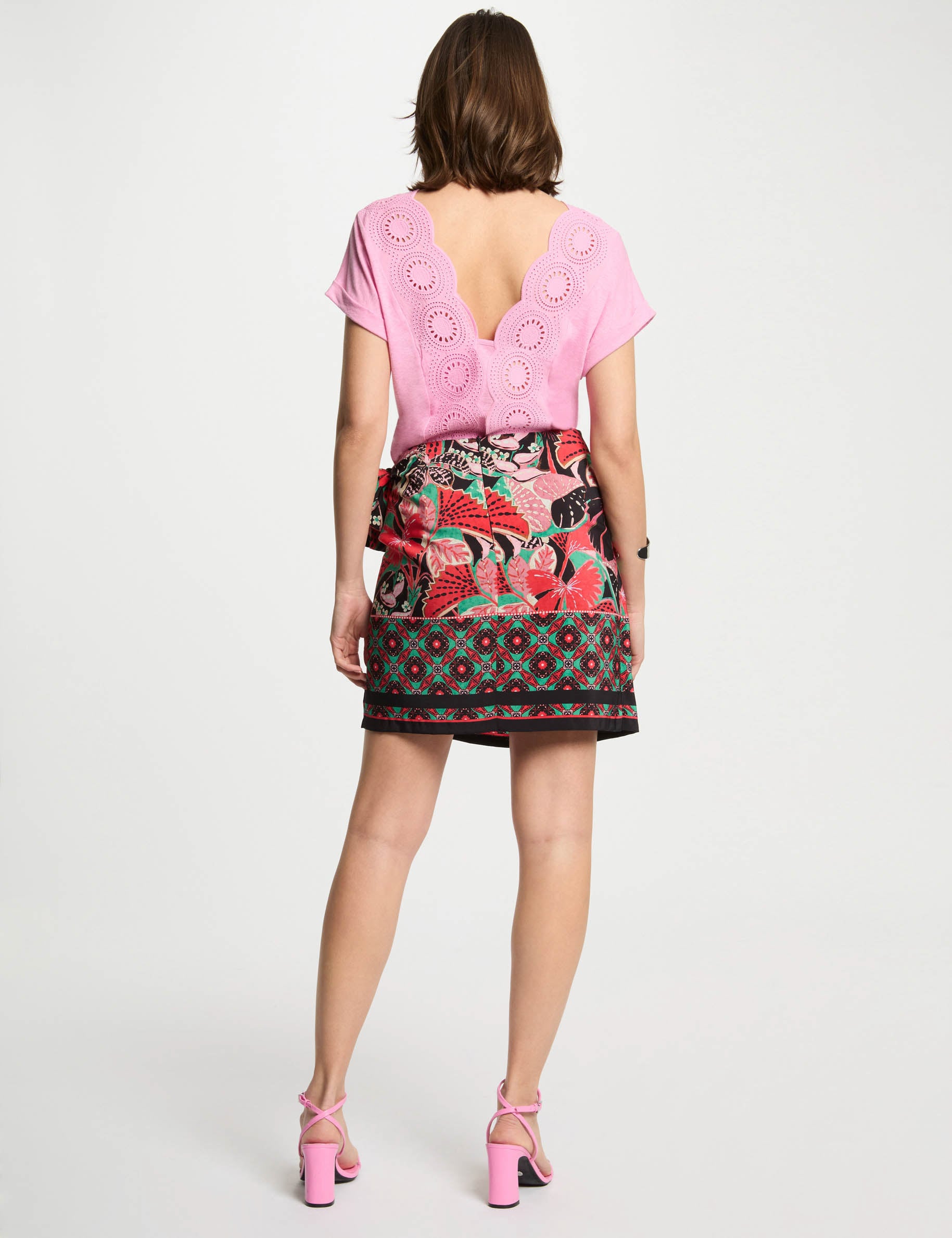 Jupe Femme Karen Millen – Midi, Fleurie, Taille 14 – Coupe A-Line – Acétate