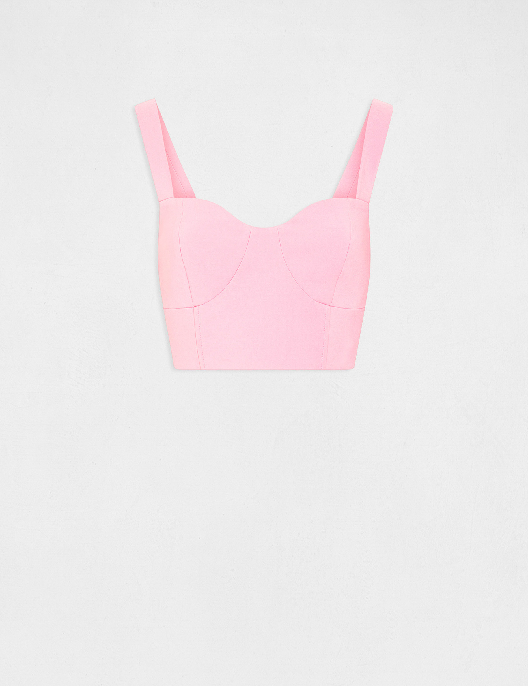 Bustier bretelles larges rose clair femme