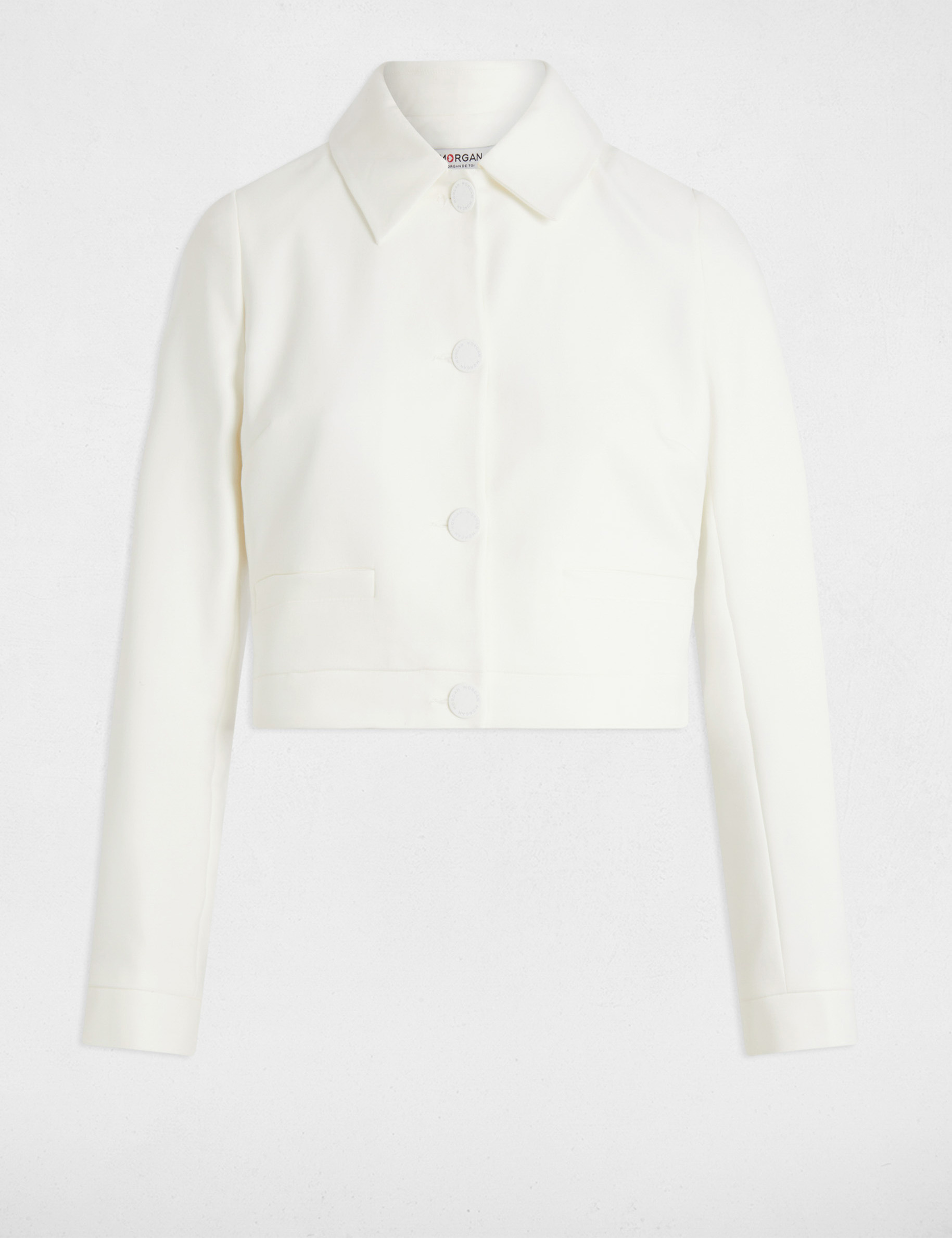 Veste manches longues blanc femme